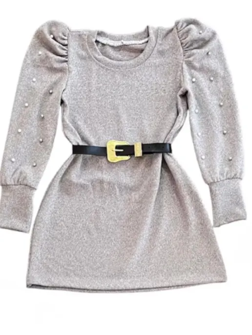 Vestido infantil manga longa de pérola (20)