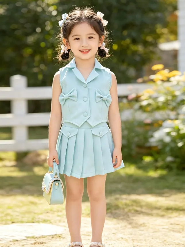 Conjunto feminino infantil shorts saia e Cropped (40)