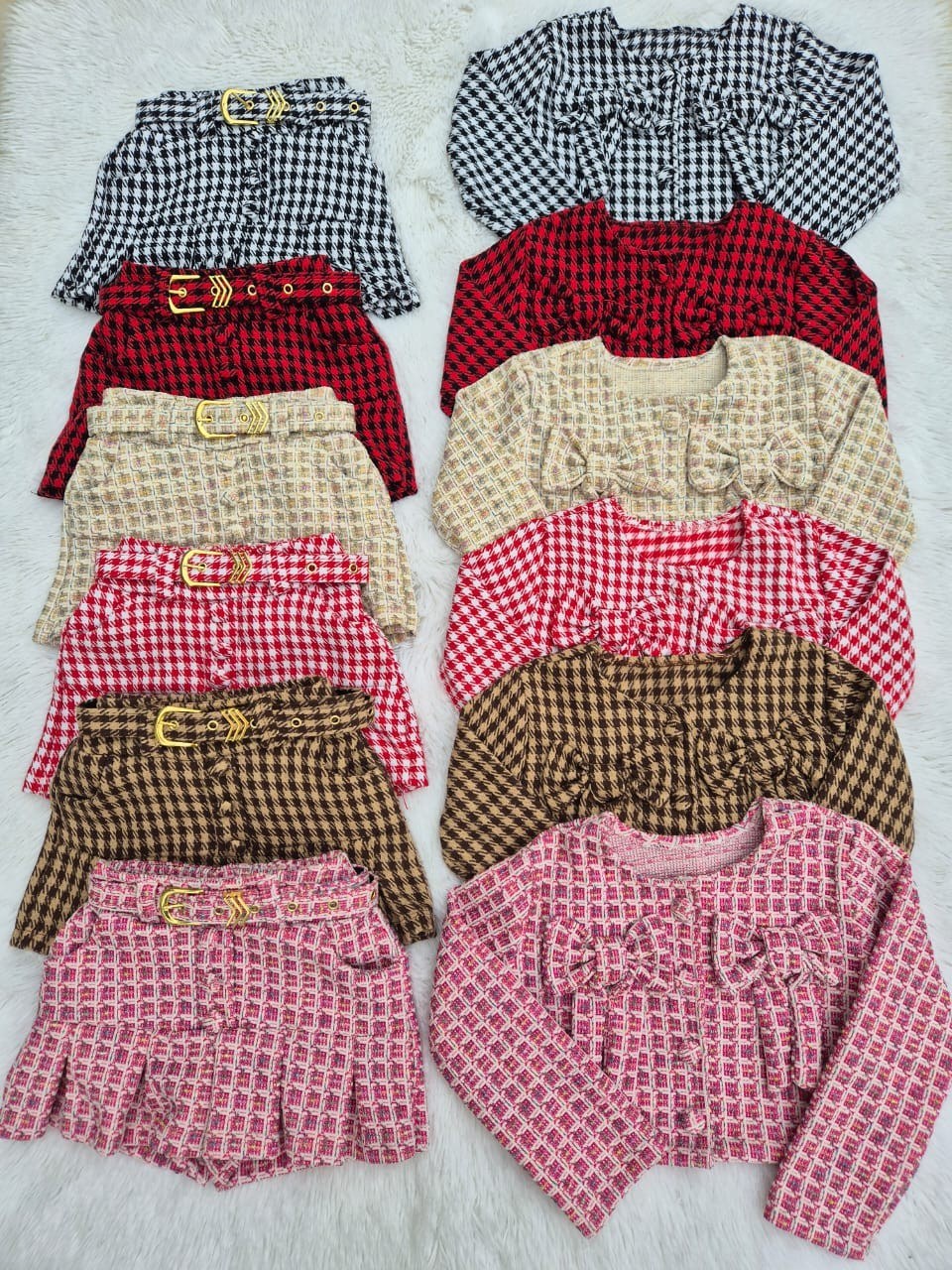 Conjunto infantil shorts saia e casaco (azul)
