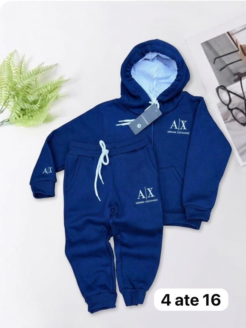 Conjunto moletom flanelado 2 cabos 1 linha