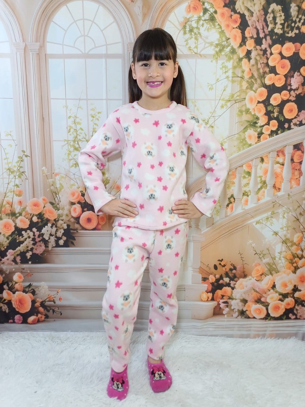 Conjunto pijama menina estampas variadas