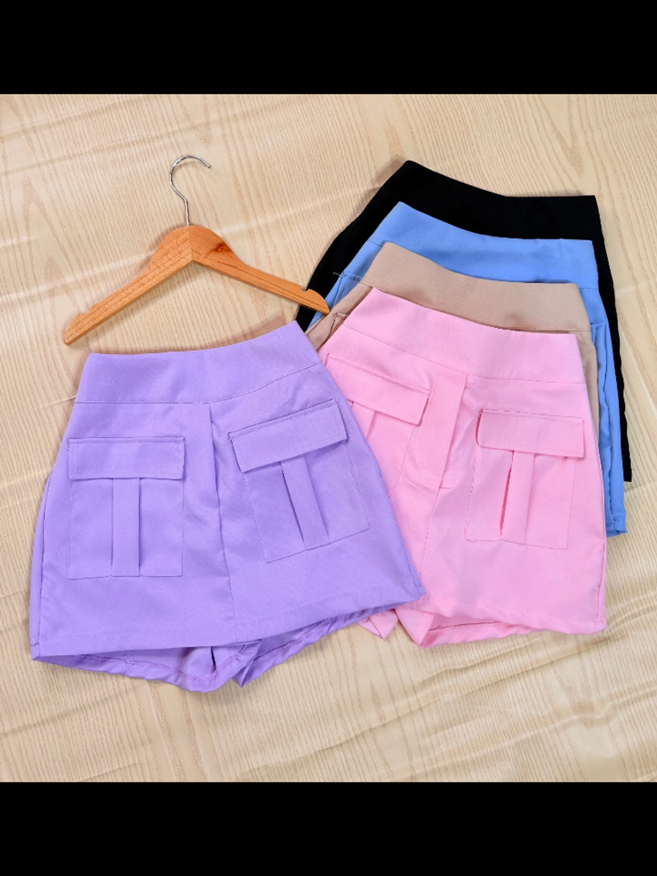 Shorts saia feminino juvenil tecido alfaiataria (01)