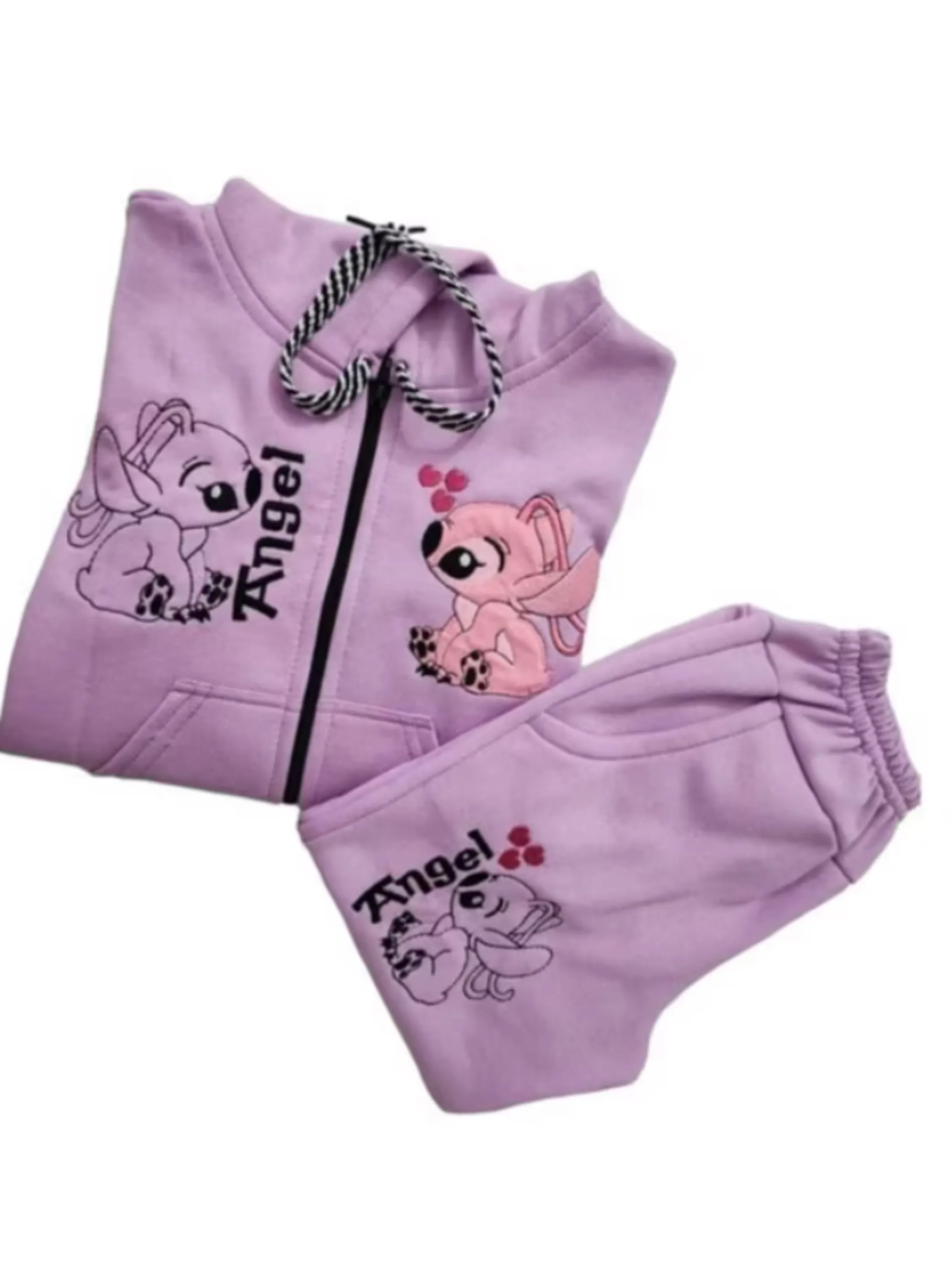 Conjunto moletom flanelado com zíper