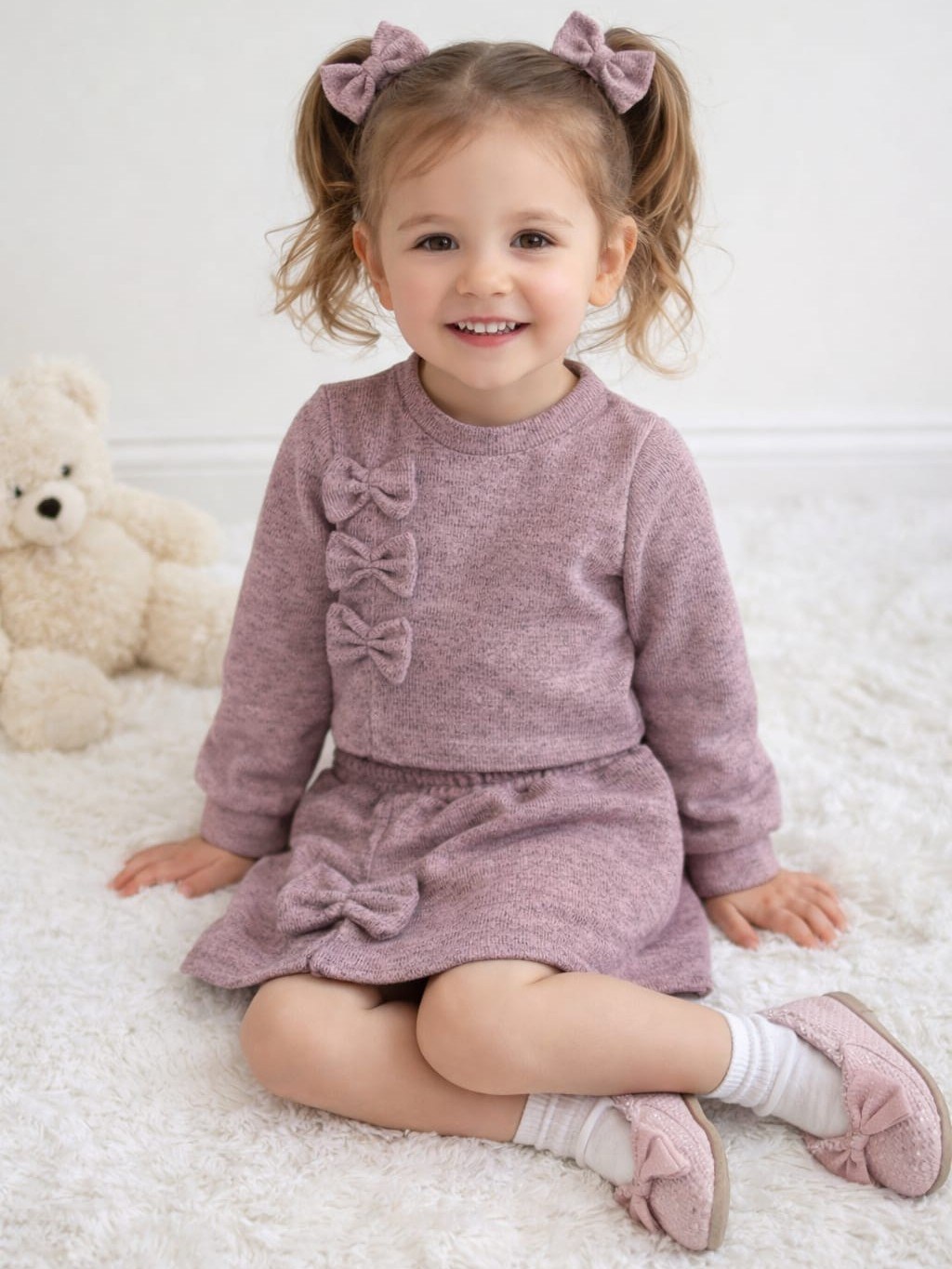 Conjunto infantil shorts saia e blusinha (azul)