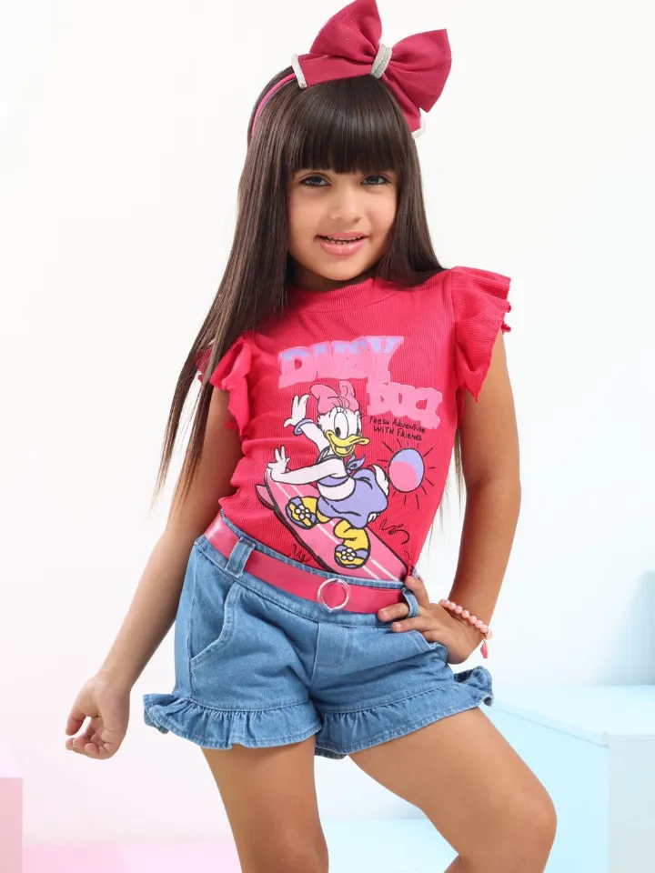 Conjunto infantil shorts e blusinha