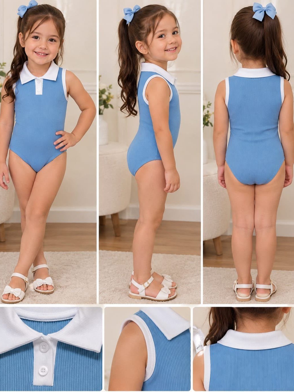Body feminino infantil com golinha (Noel)
