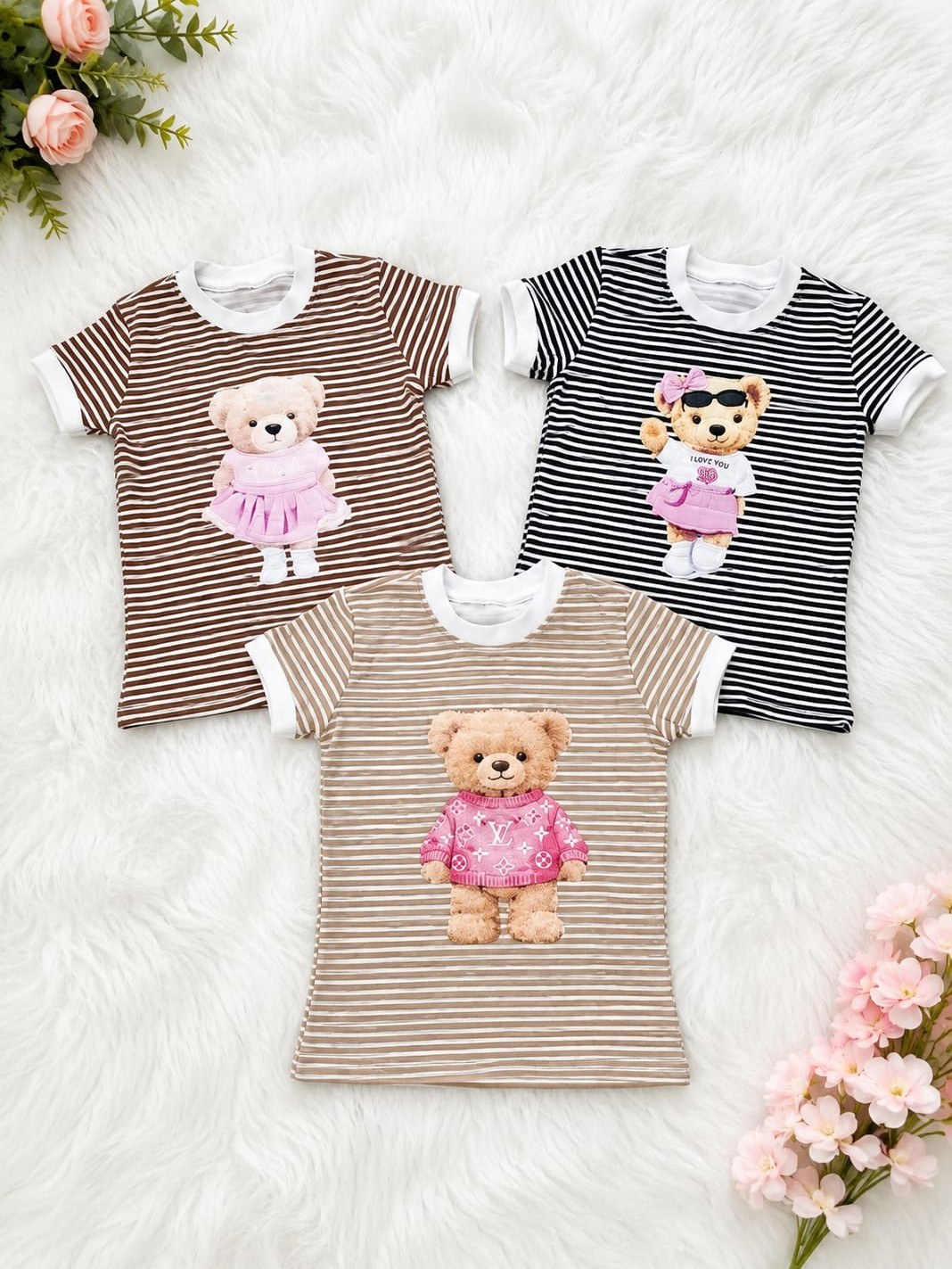 Blusinha listrada infantil de urso (35)