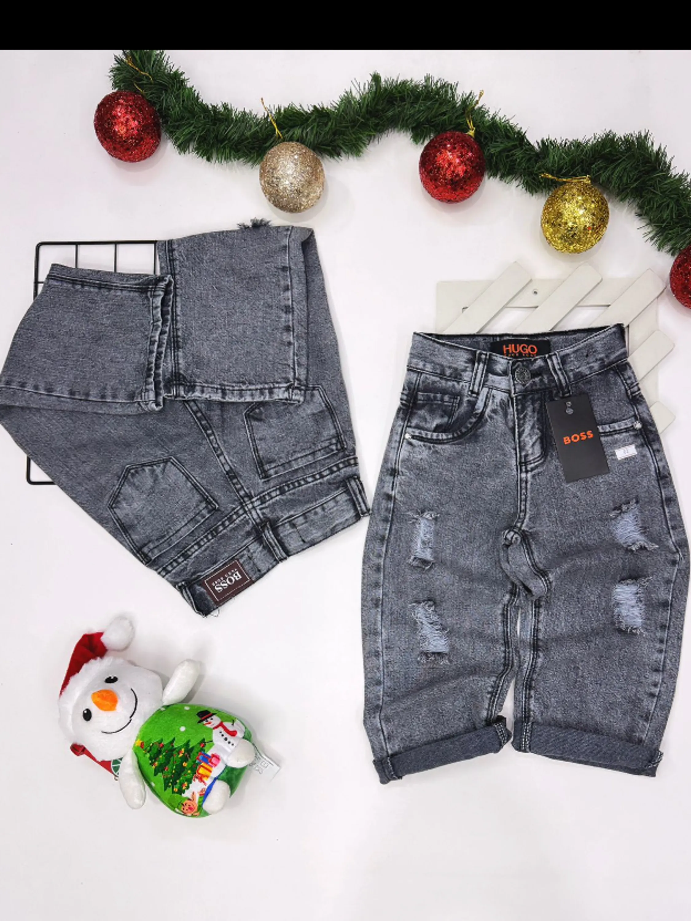 Calça jeans masculina infantil e juvenil