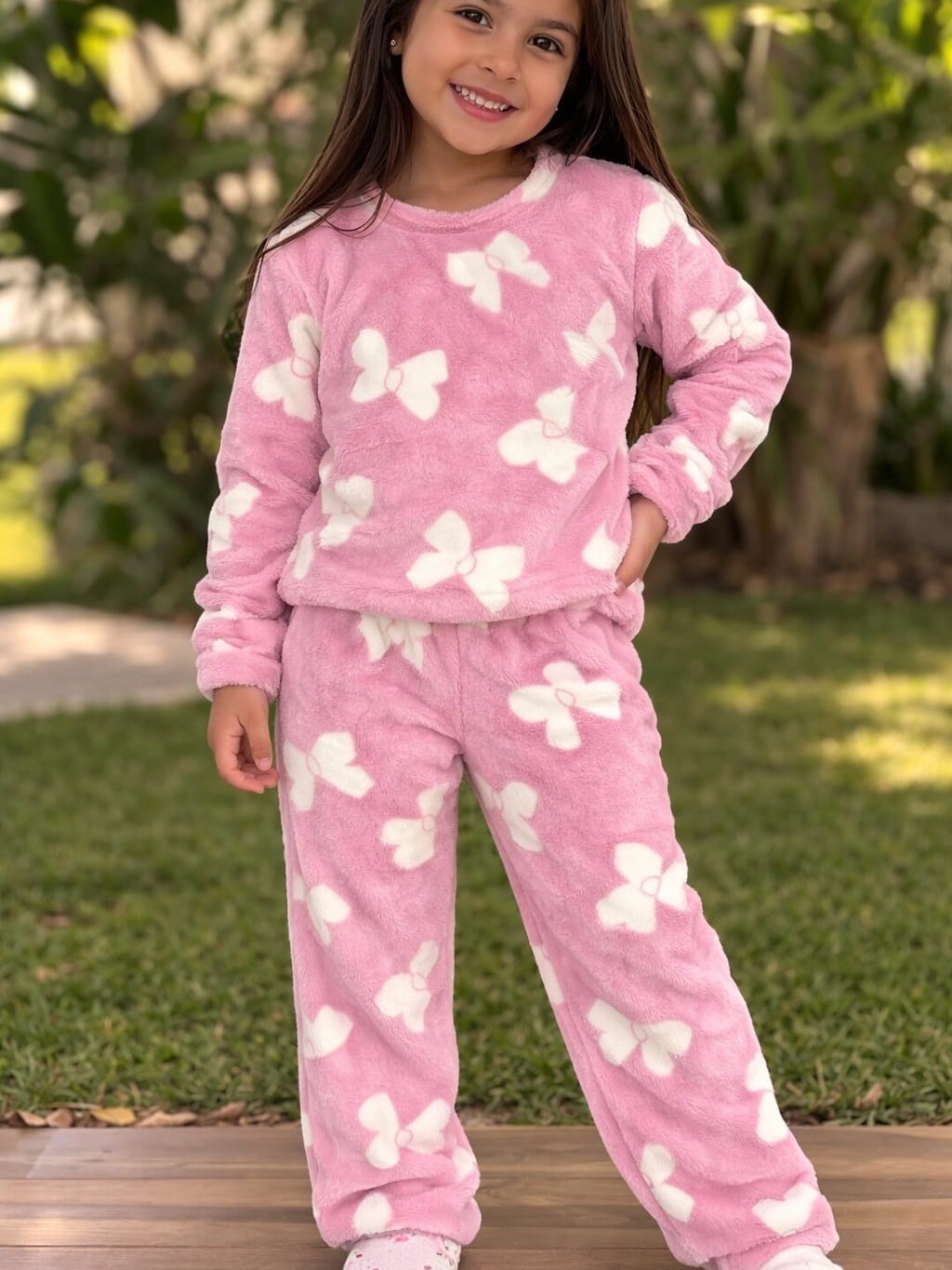Conjunto Teddy infantil estampado (azul)