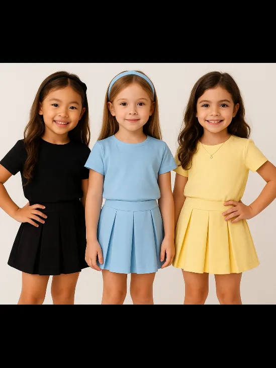 Shorts saia Plissada infantil (07)