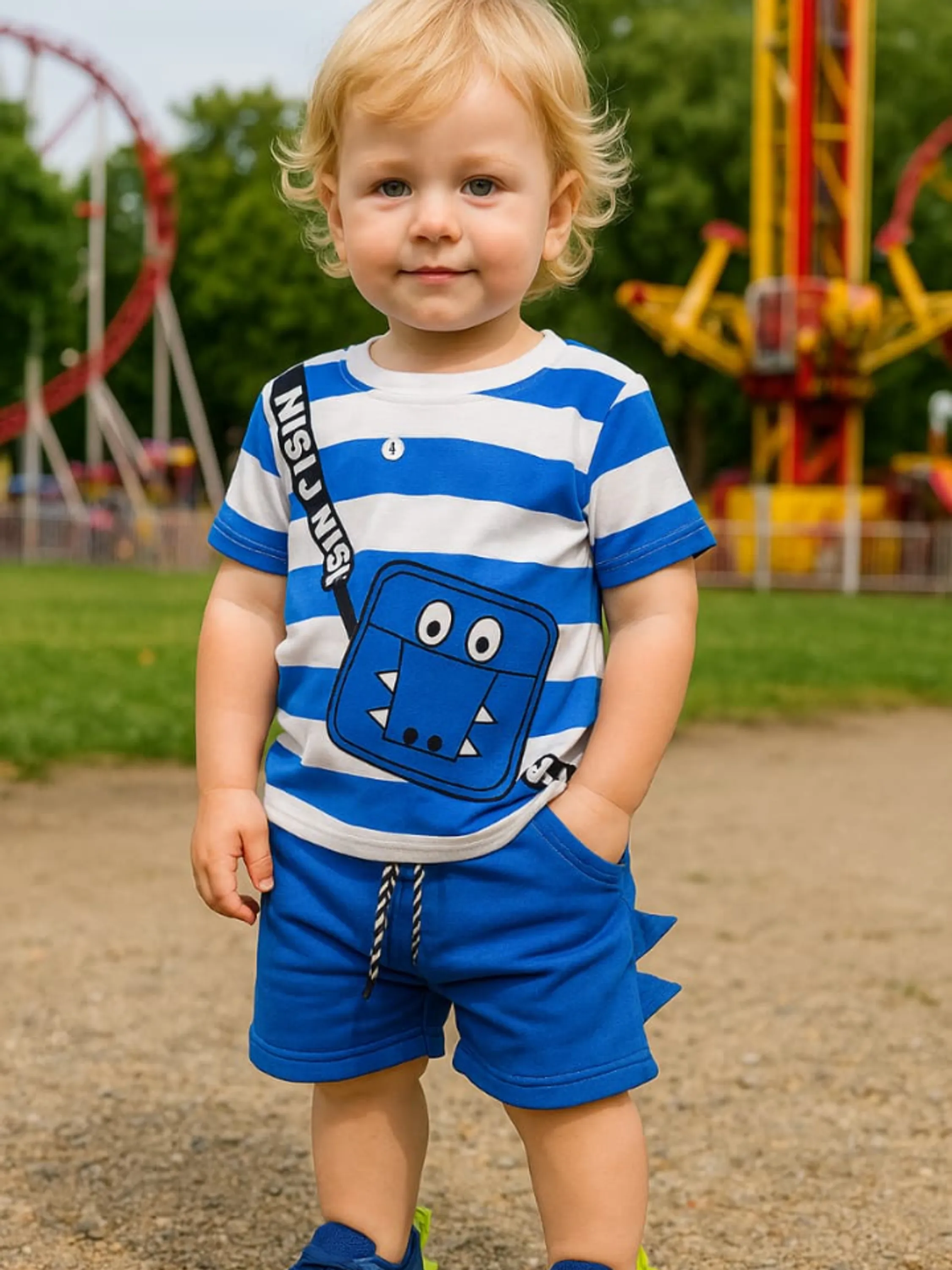 Conjunto masculino infantil shorts e camiseta