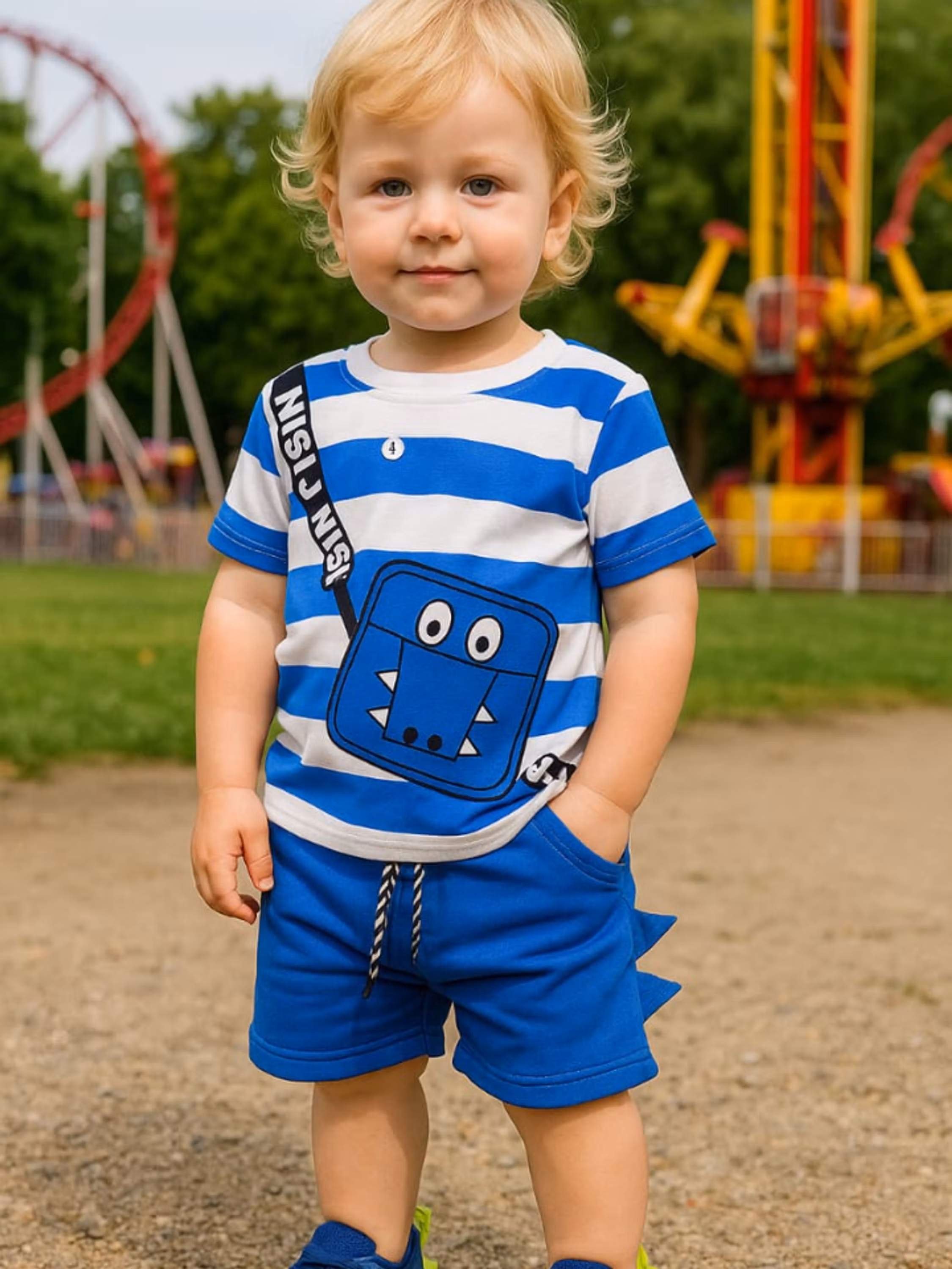 Conjunto masculino infantil shorts e camiseta