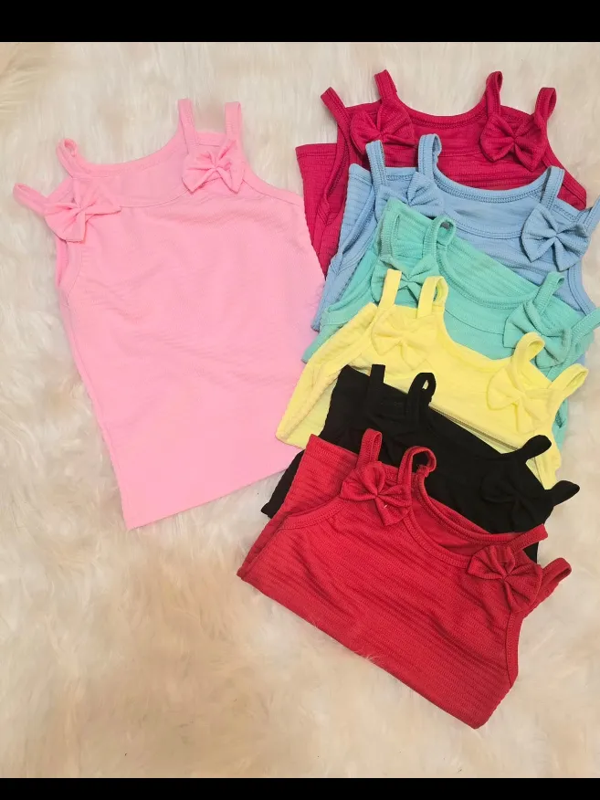 Blusinha de alcinha  infantil laço (11)