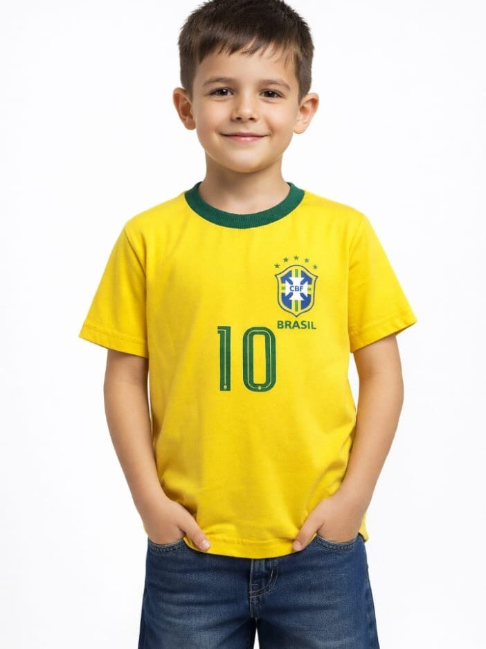 Camiseta infantil e juvenil do Brasil