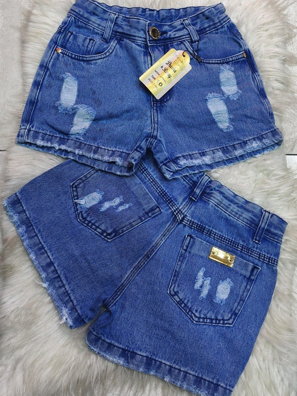 Shorts jeans feminino juvenil