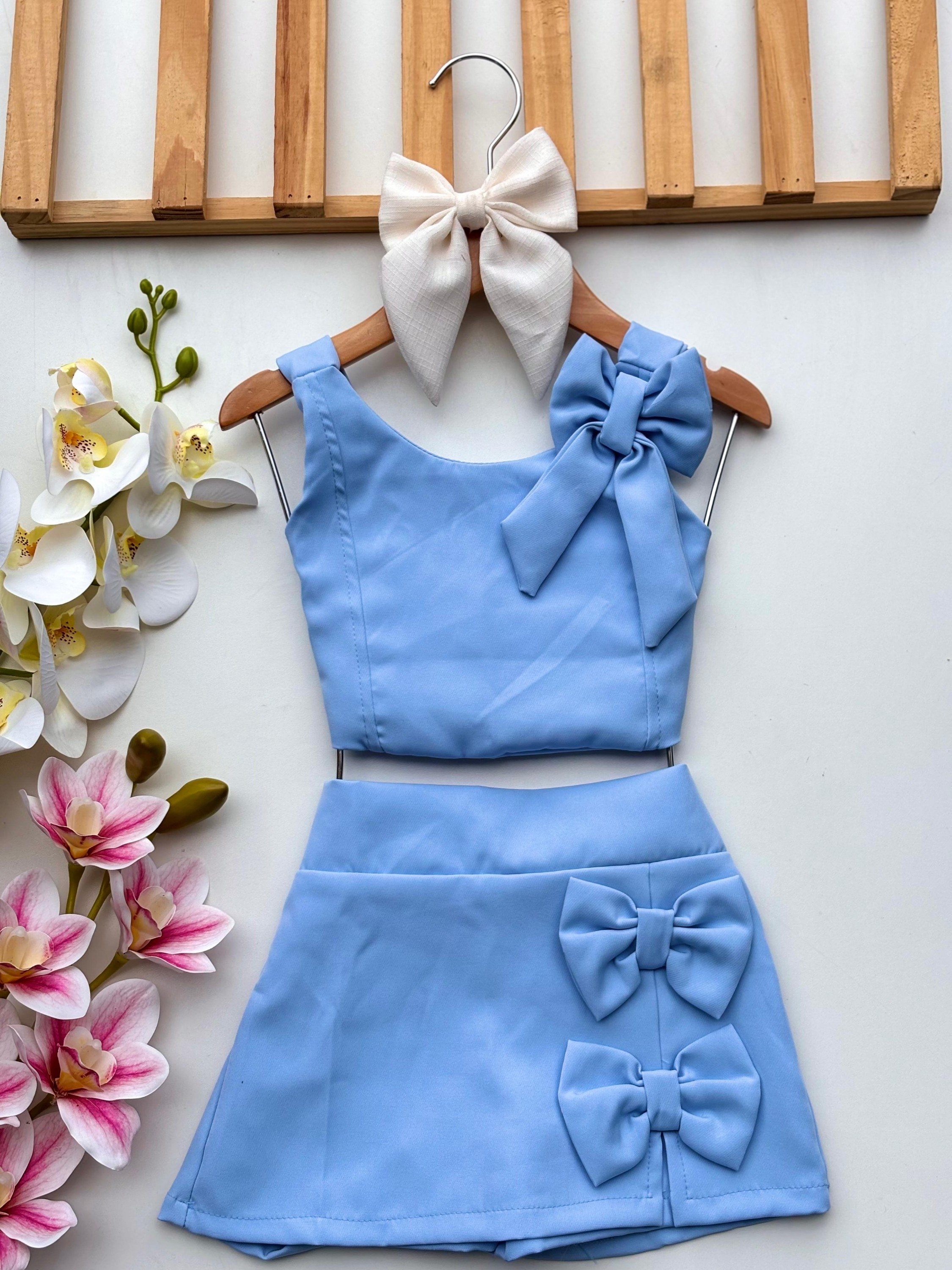 Conjunto infantil shorts saia e cropped (27)