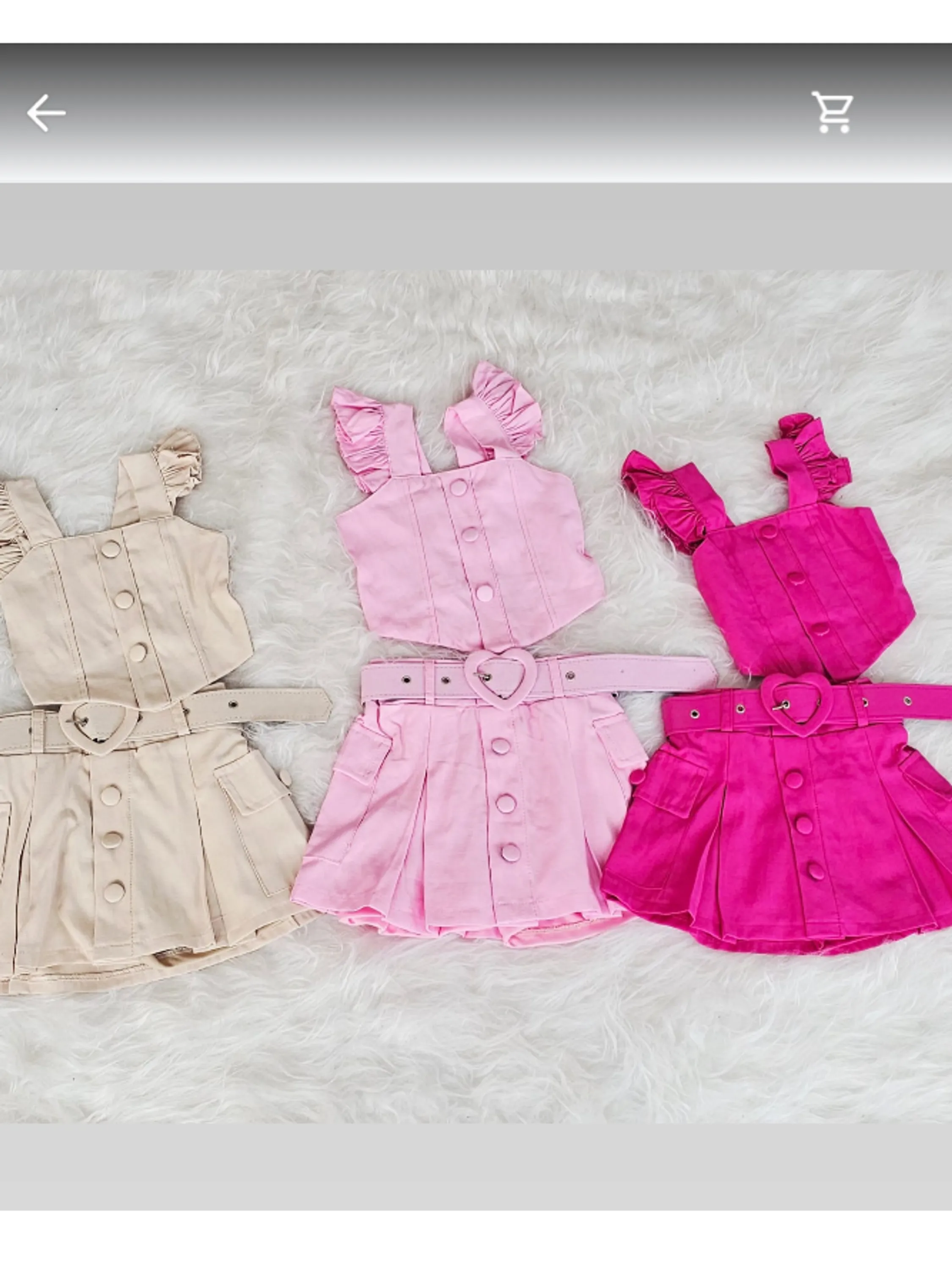 Conjunto infantil shorts saia cargo e cropped (12)