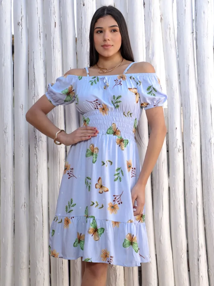 Vestido ciganinha com alça juvenil (O)