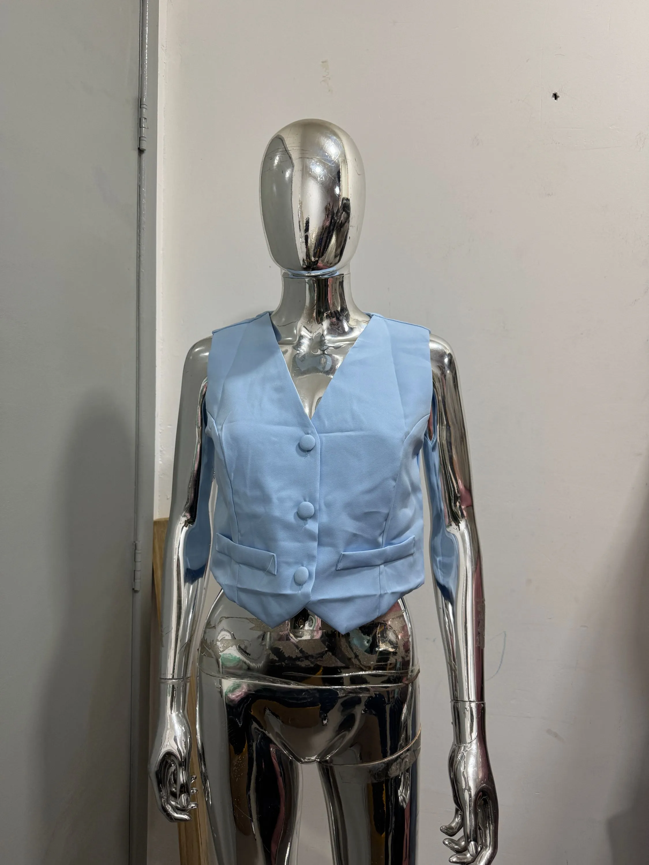 Coletinho Curto Feminino Com Em Alfaiataria