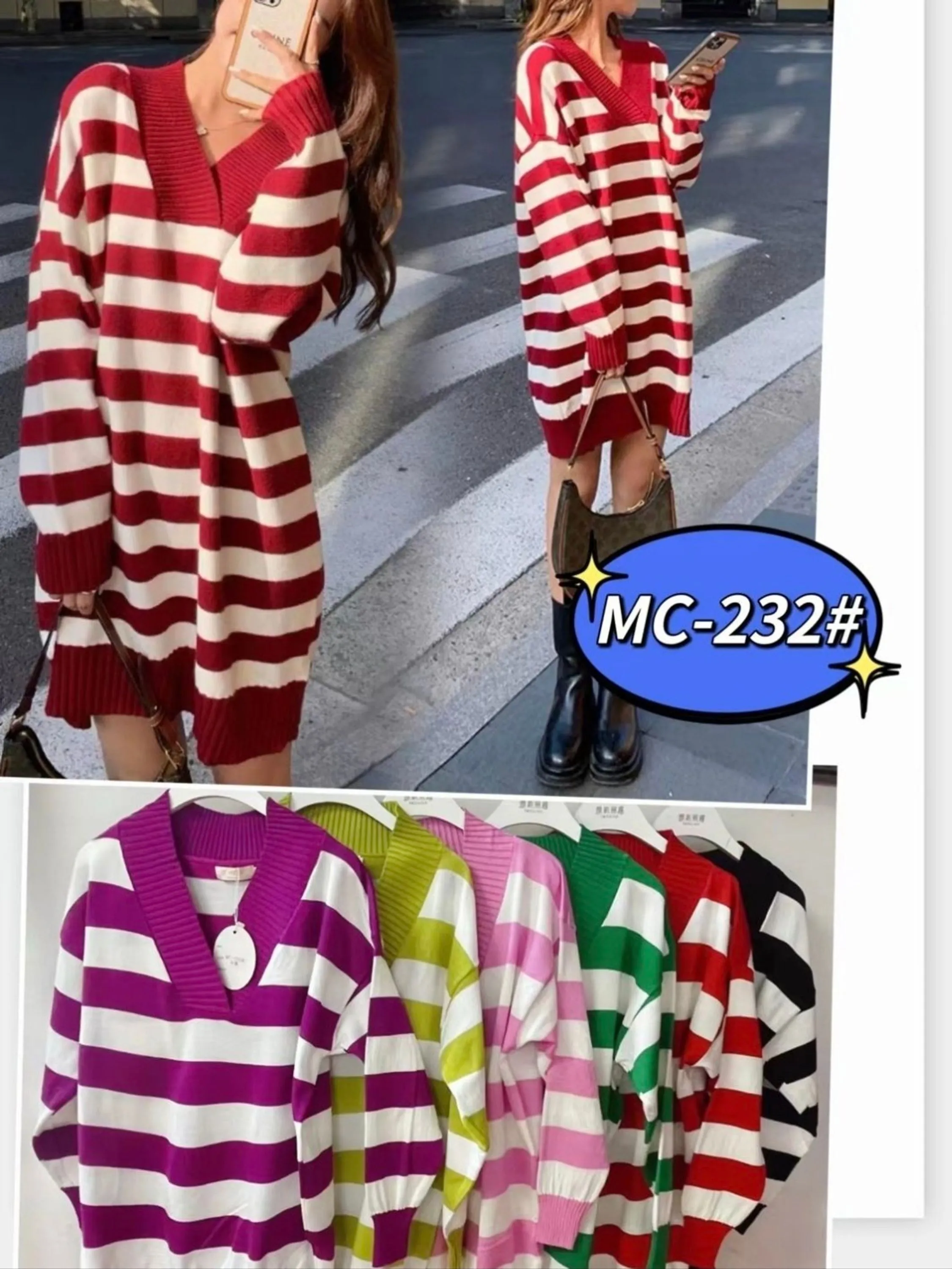 blusa de frio listrado importado