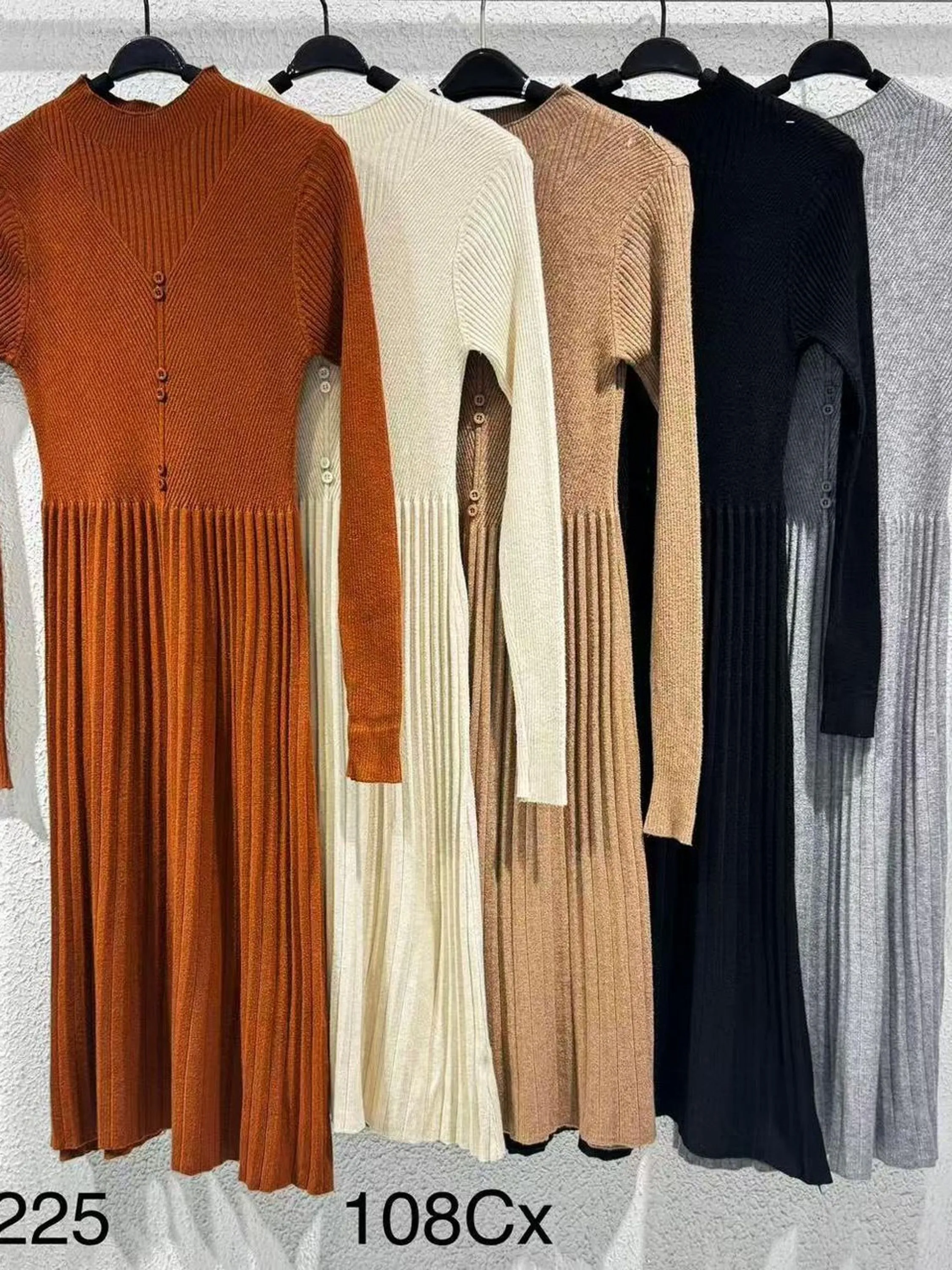 vestido de modal manga longa