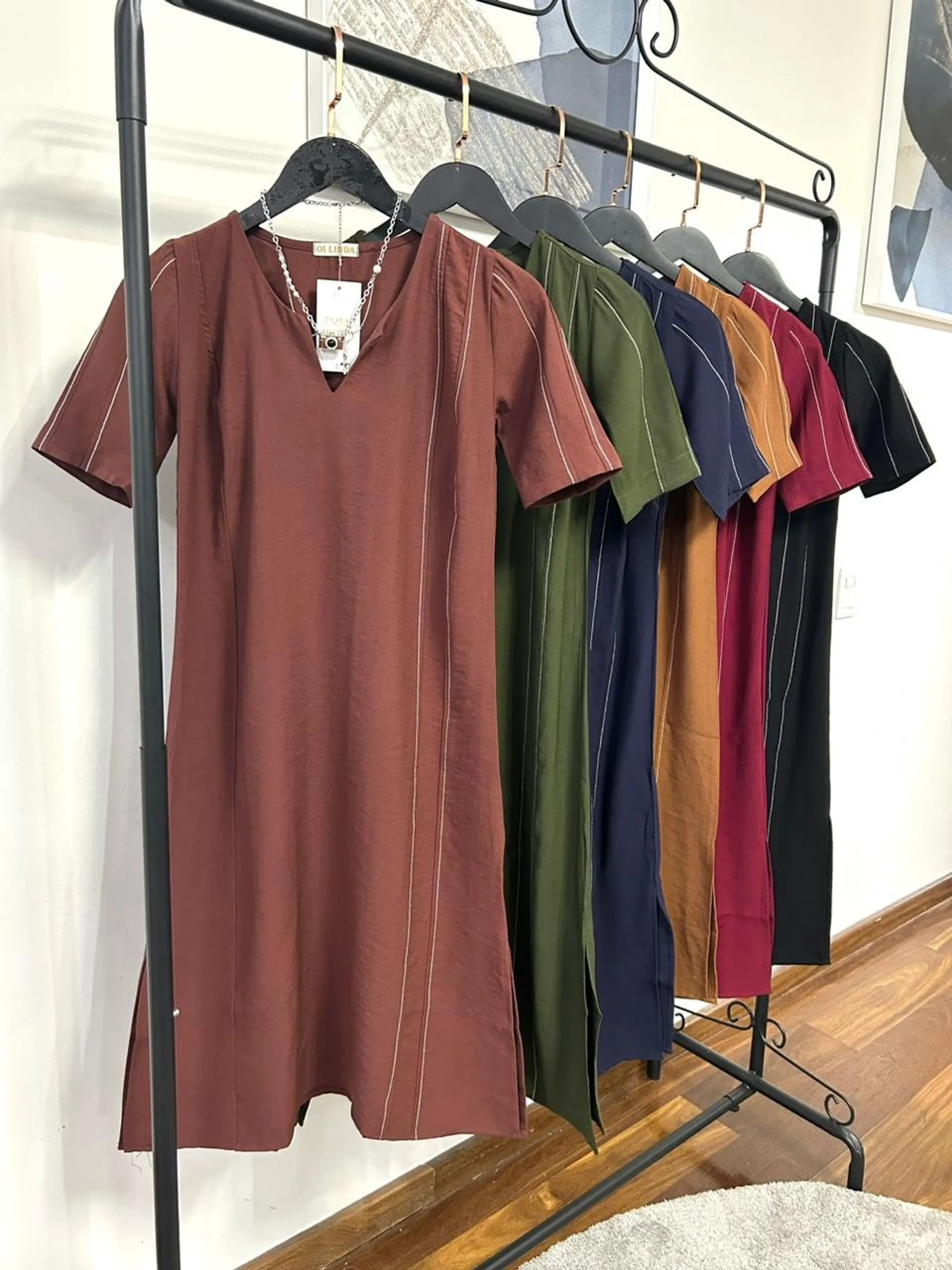 vestido midi de marrante