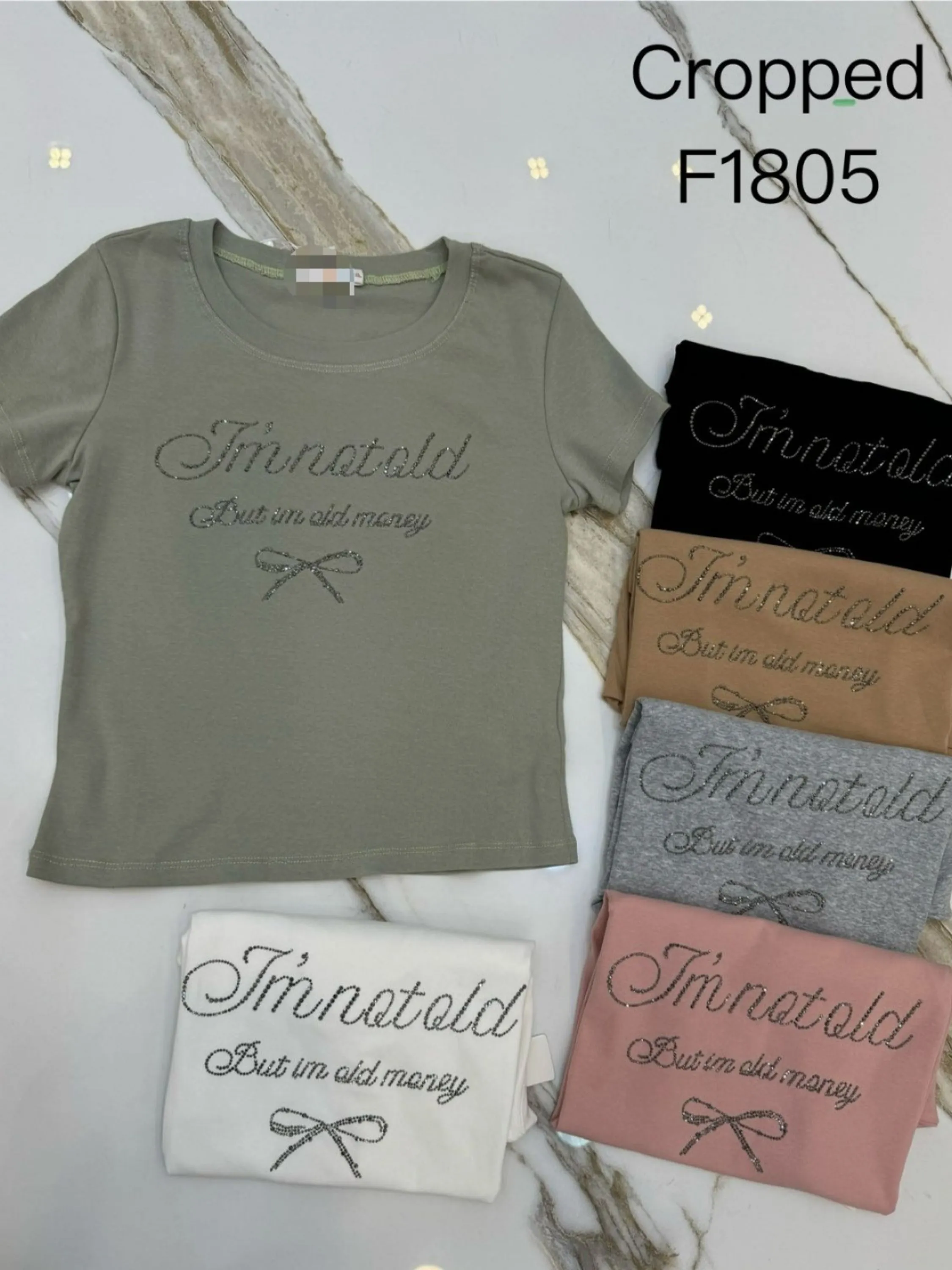 blusa croped de algodao com brilho importado