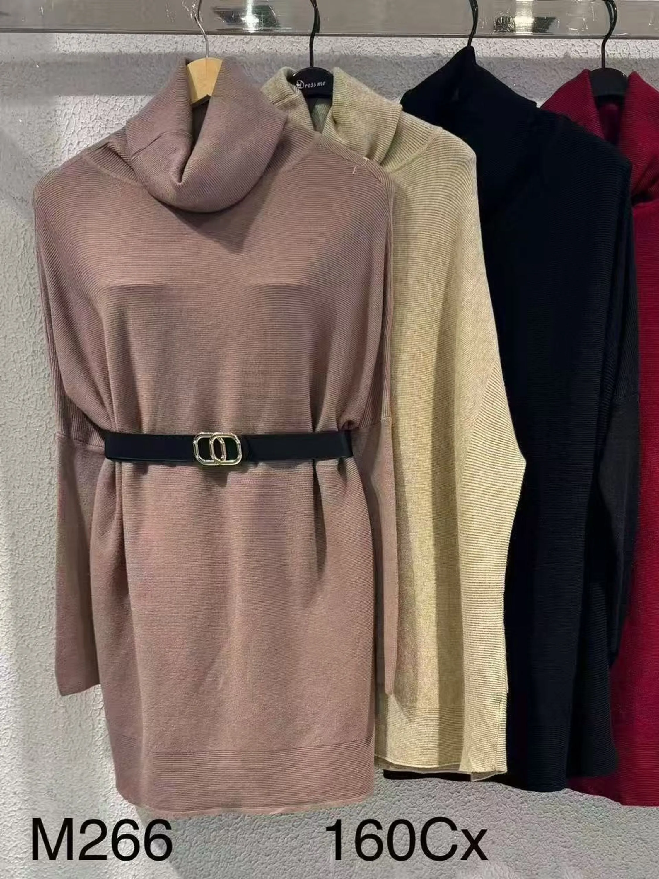 vestido de modal cacharrel com cinto importado