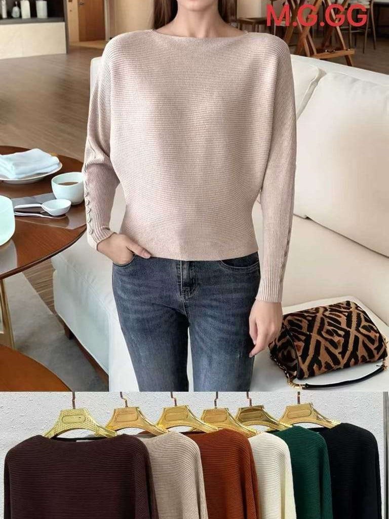 blusa de modal manga murcego com botao na manga importado