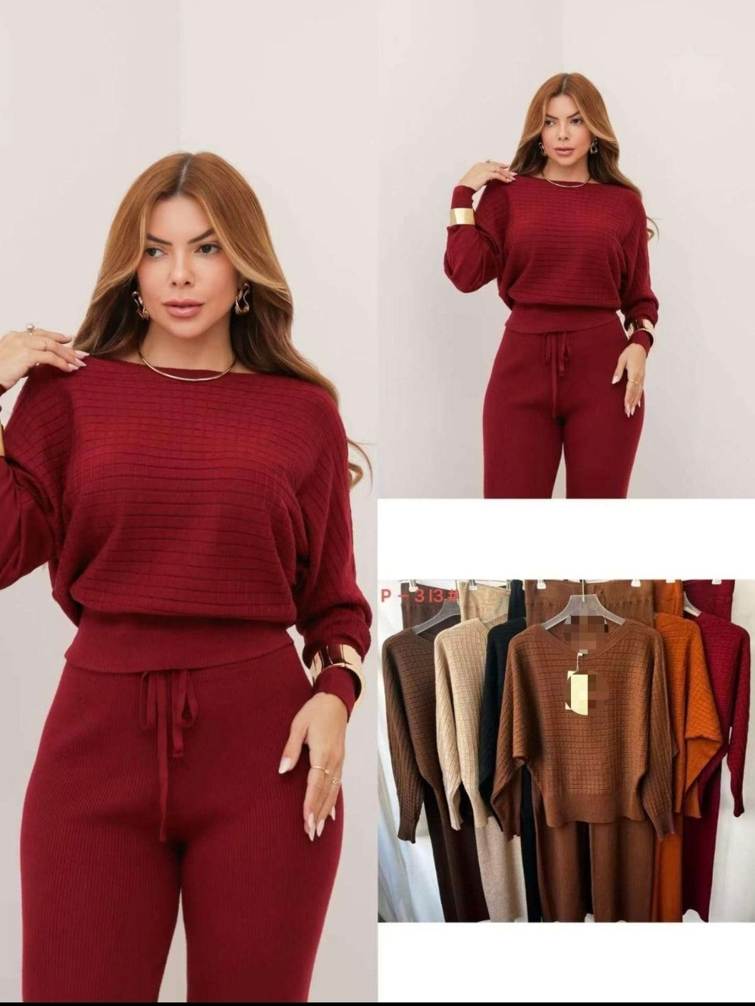 conjunto de modal blusa manga murcego importado