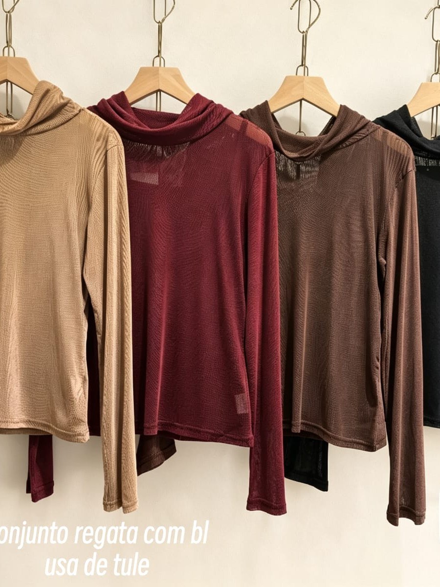 blusa de tule com regata importado