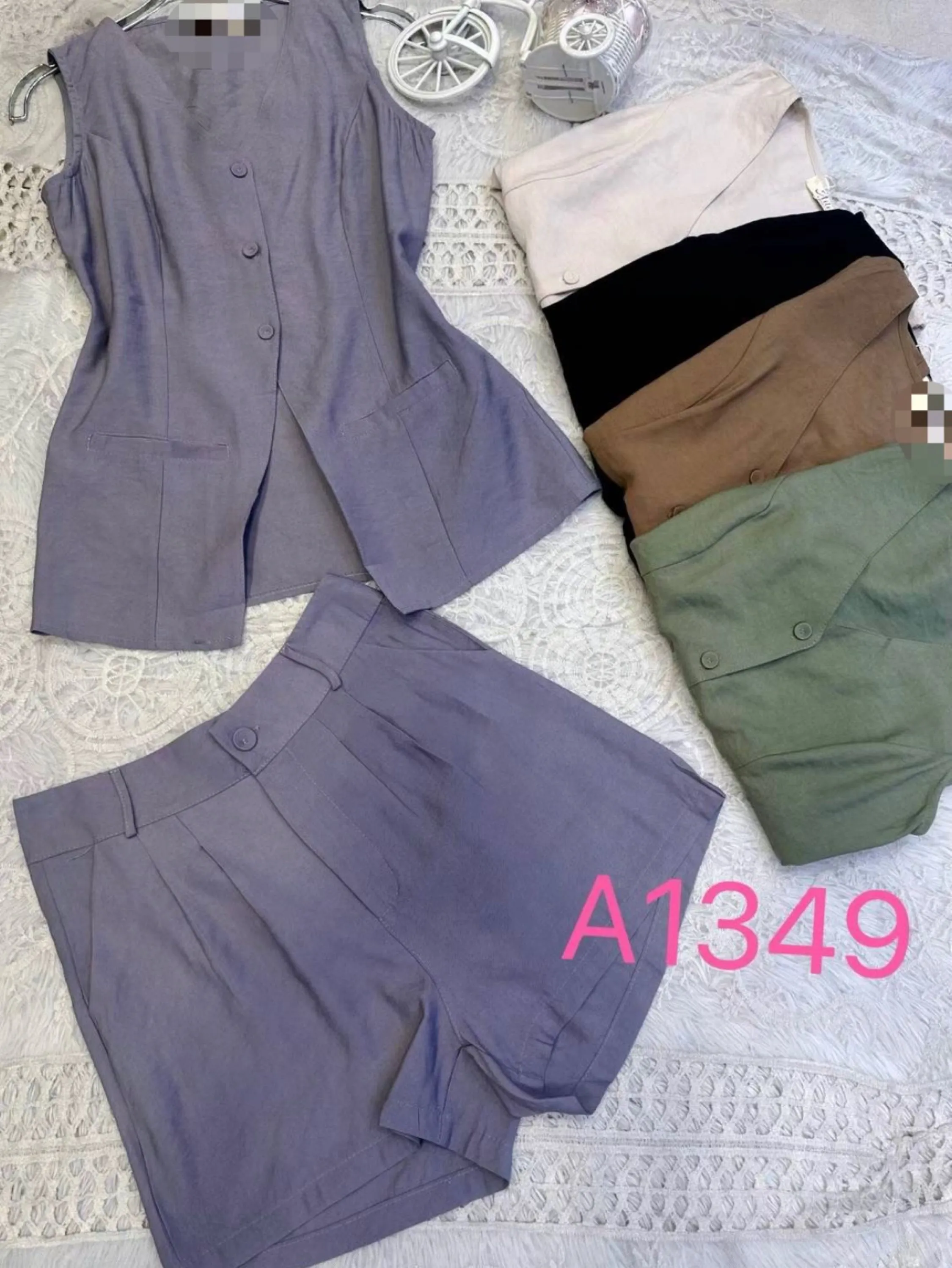 Conjunto de marrant colete com short importado