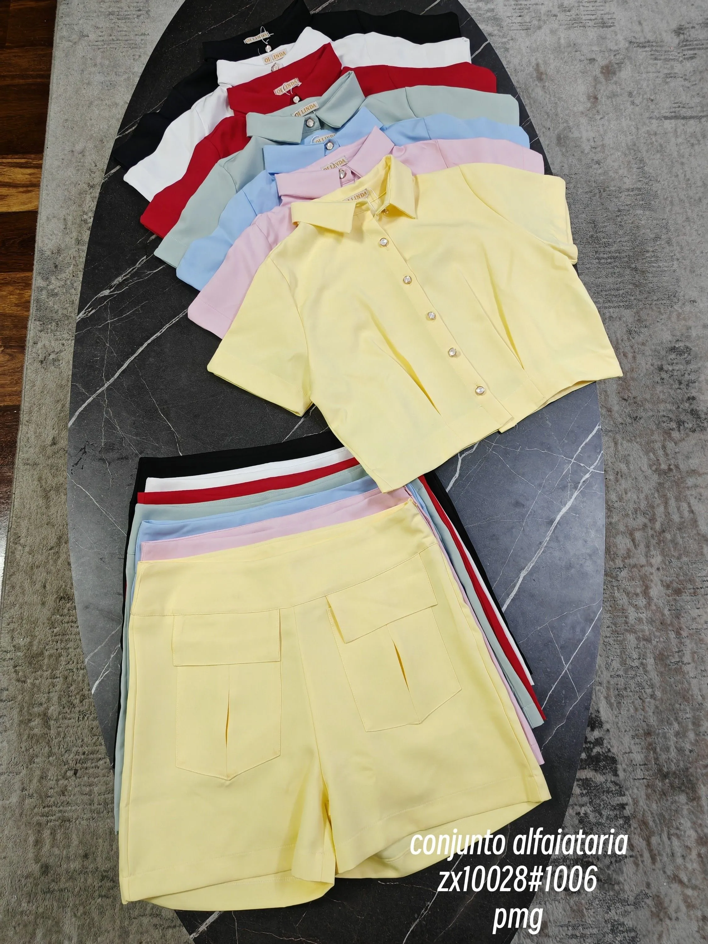 conujunto alfaiataria de manga