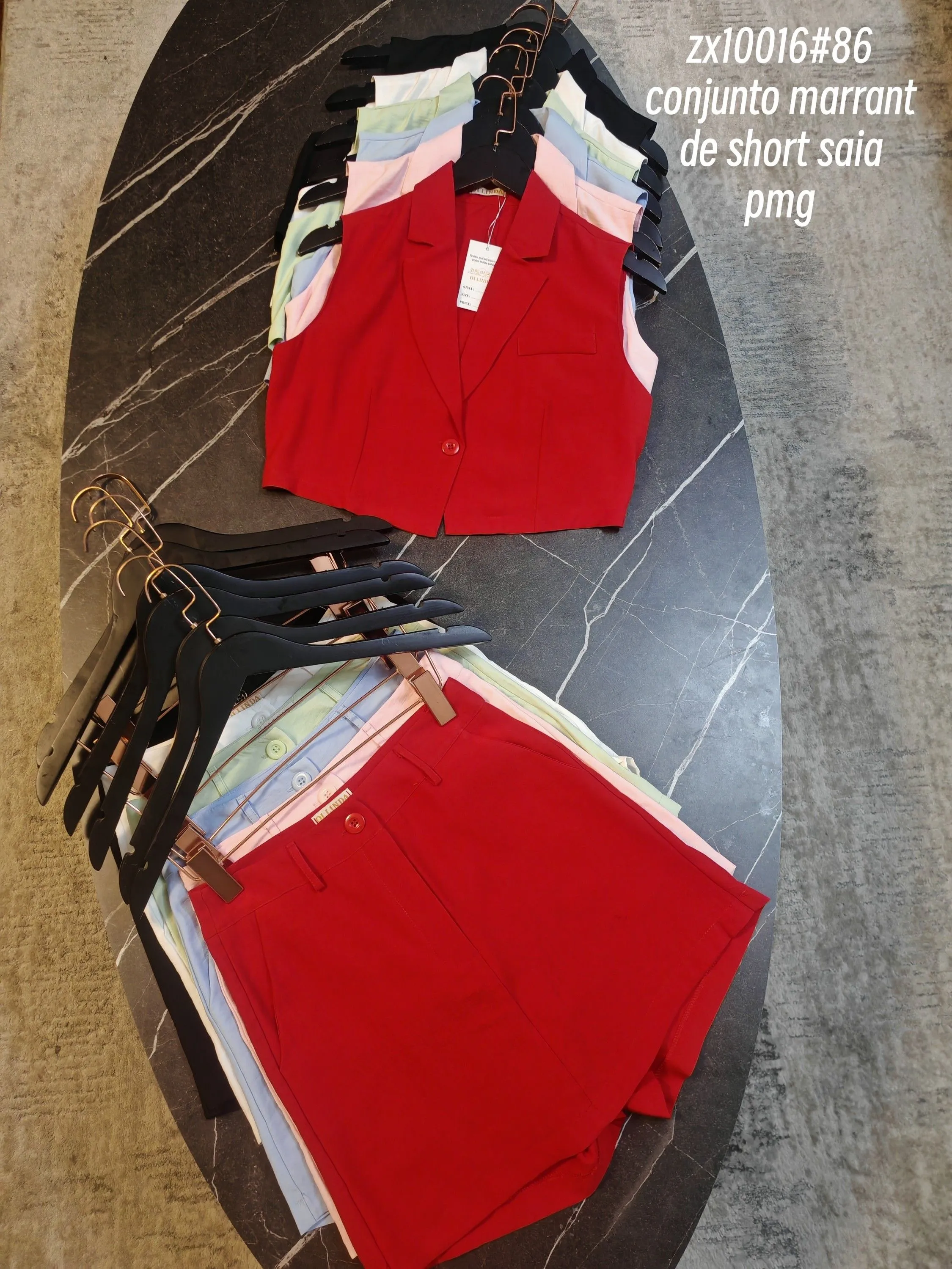 conjunto de marrant blusa com short saia anonovo natal