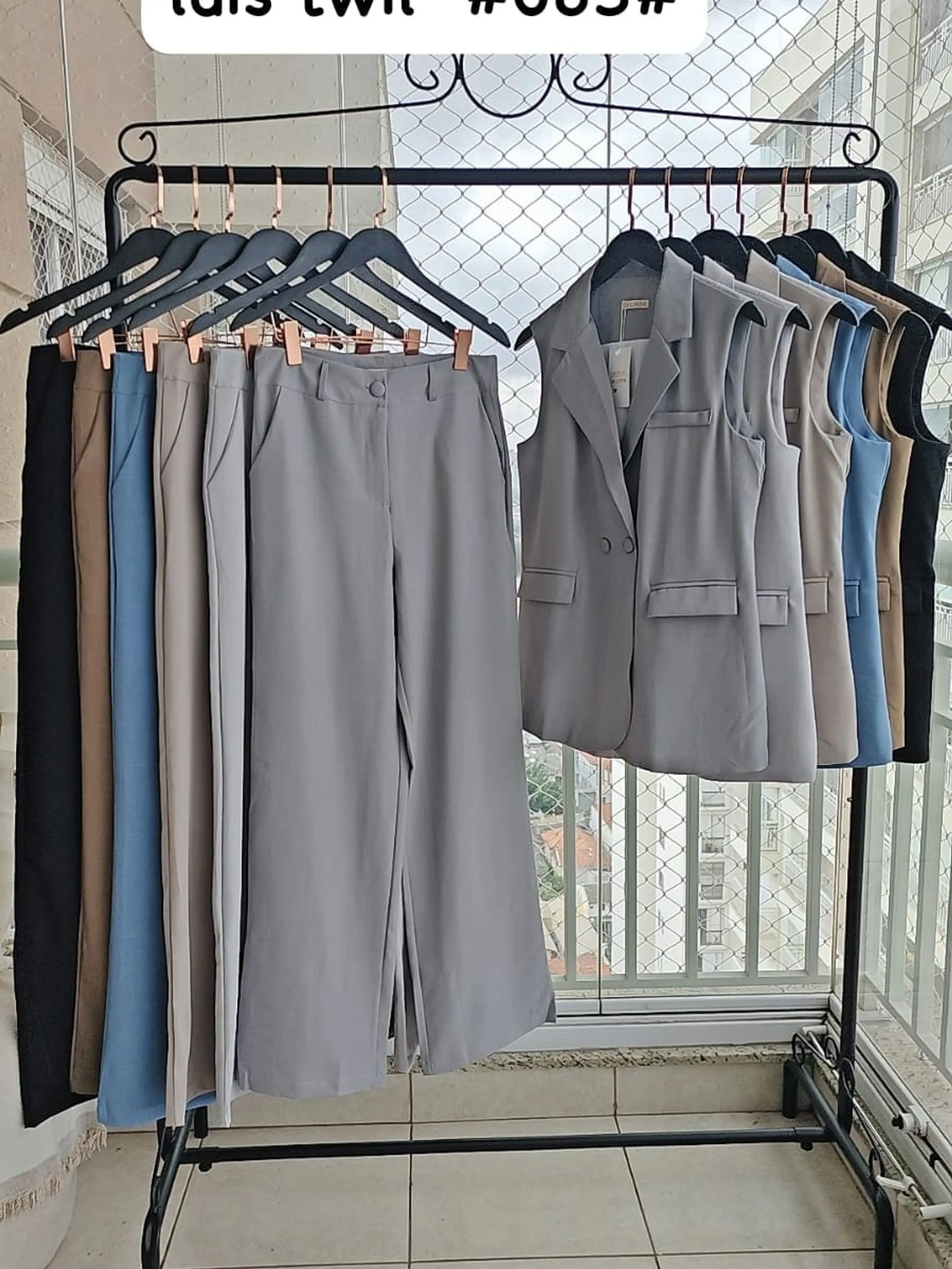 conjunto luis twil colete longo com calca