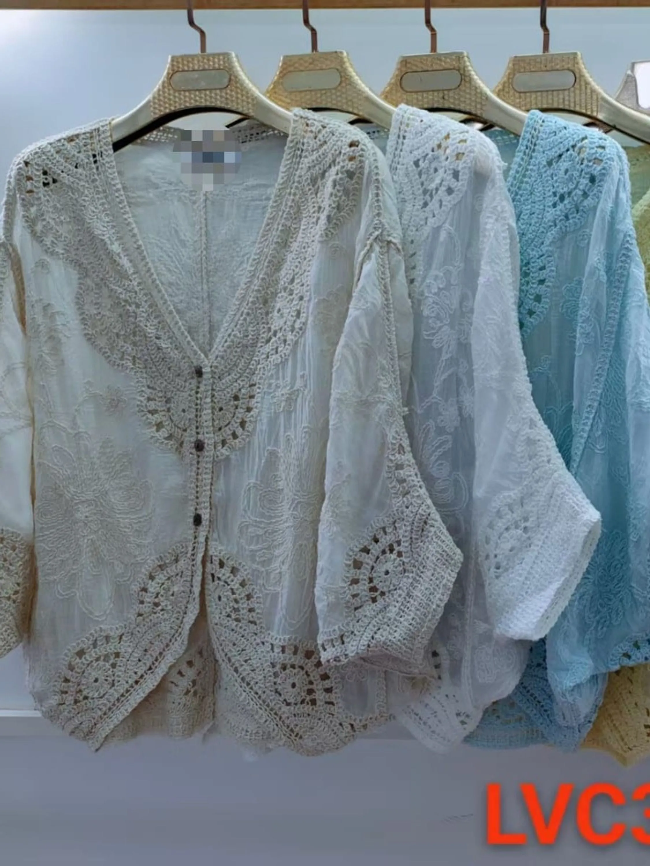 kimono croche colorida