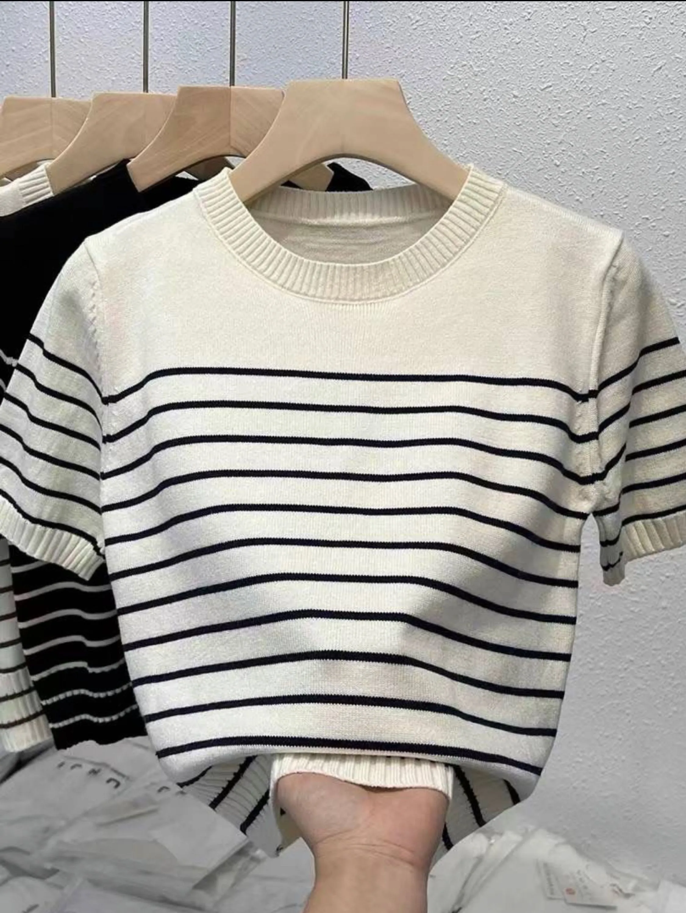 Blusa de modal frio listrado importado