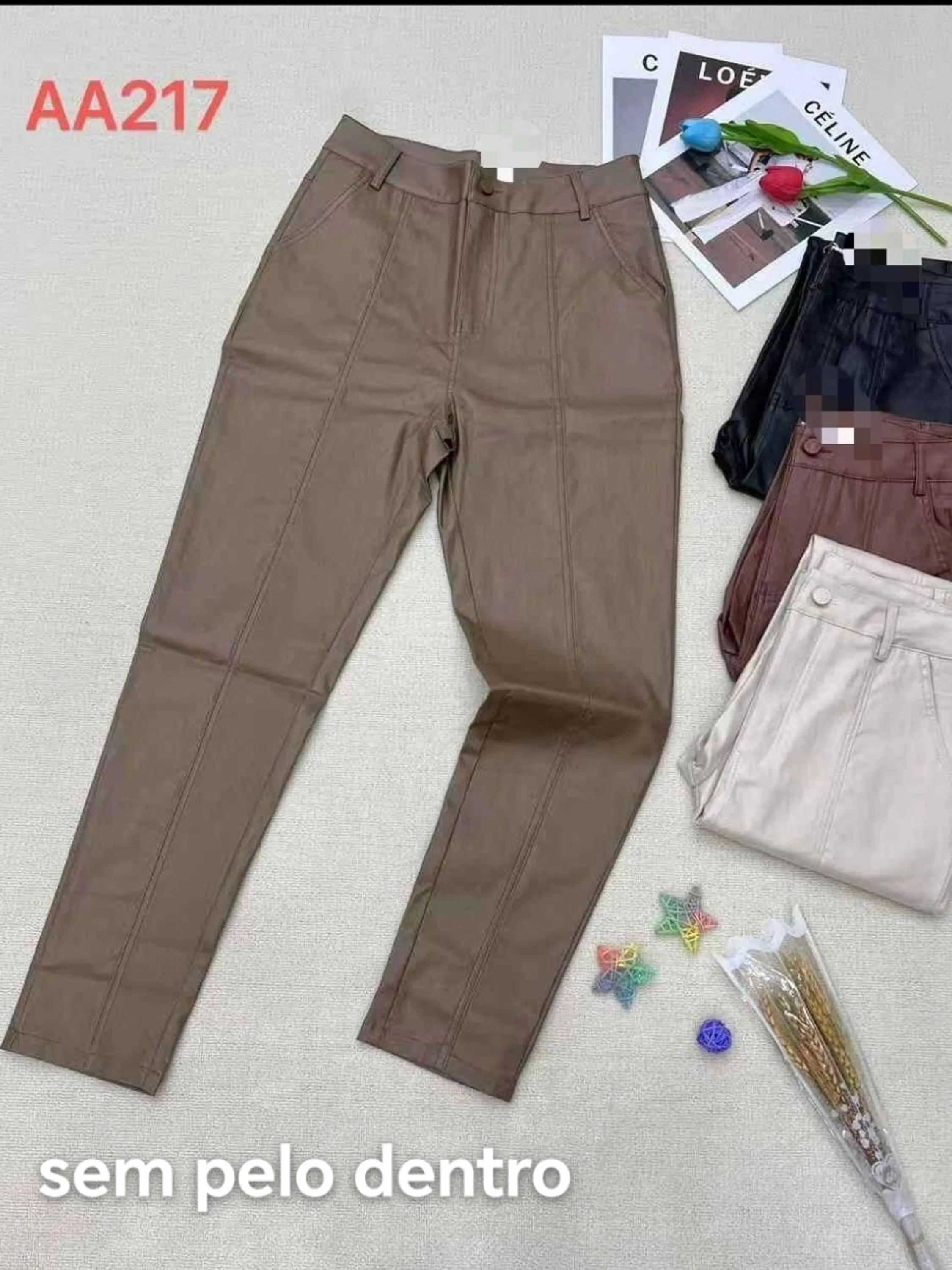 calca resinada com lycra importado