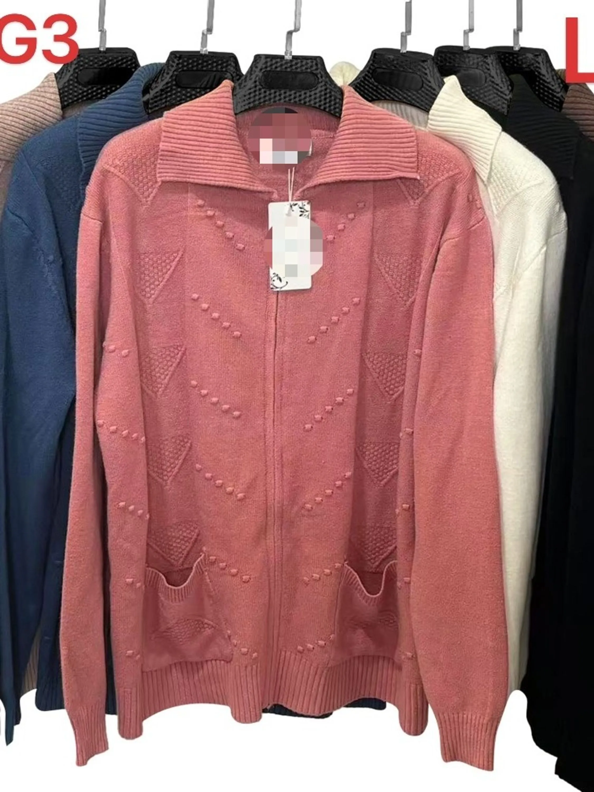 casaco de modal de ziper plus size importado