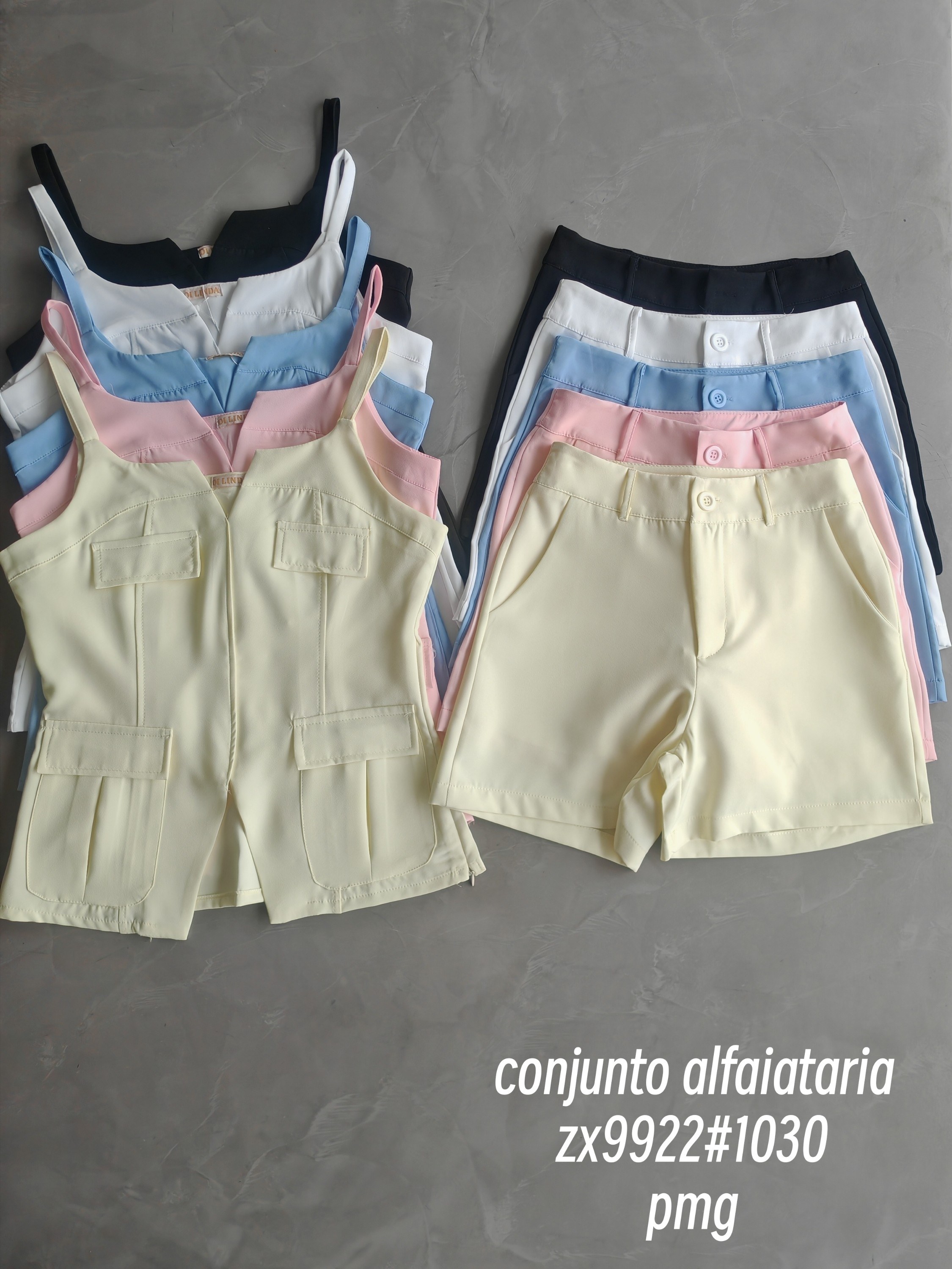 conjunto alfaiataria de short