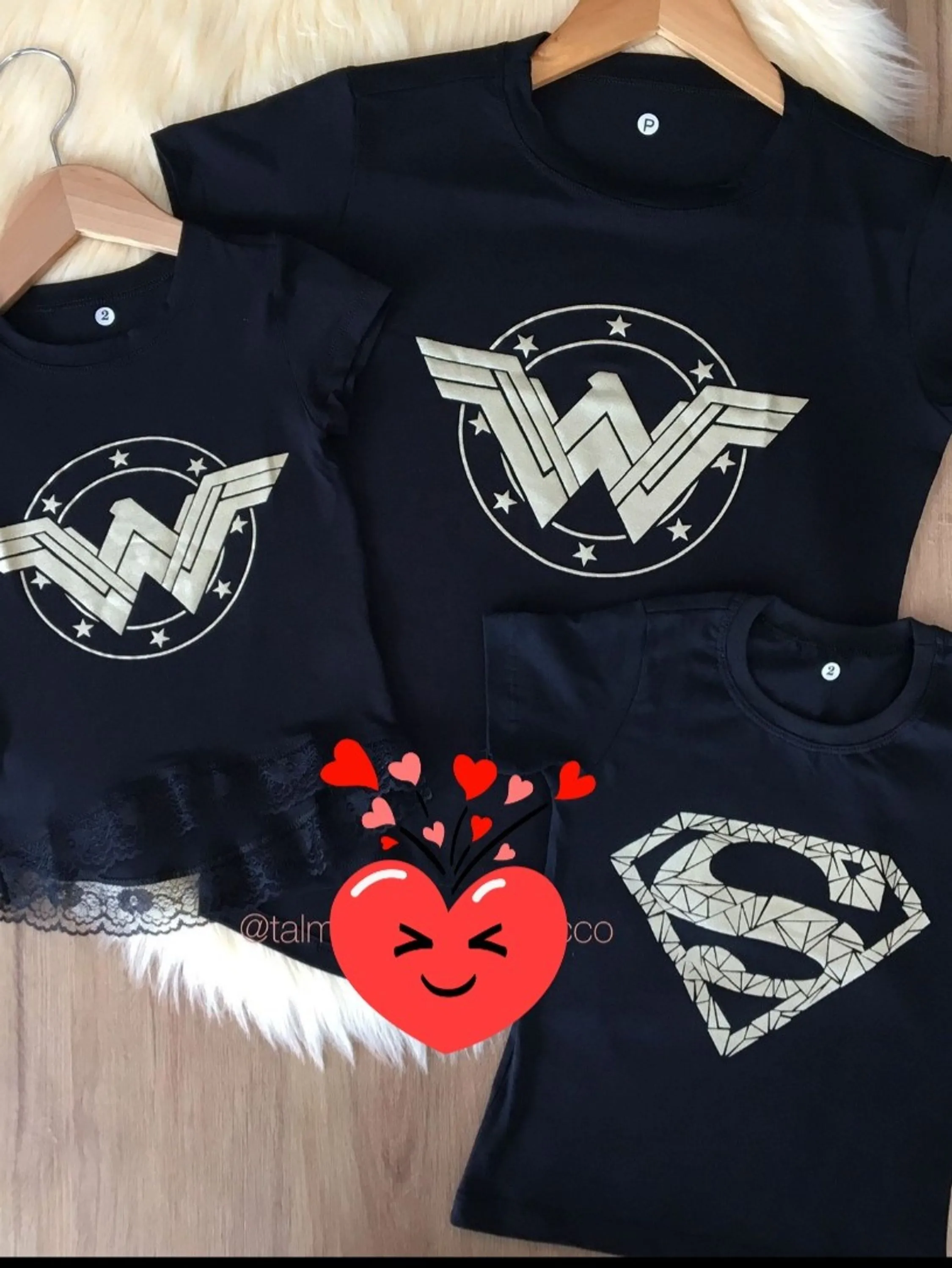 Kit Camiseta Família Evolution Super Pai Super Mãe Super Filho e Filha 4 peças Seu Look é Você.