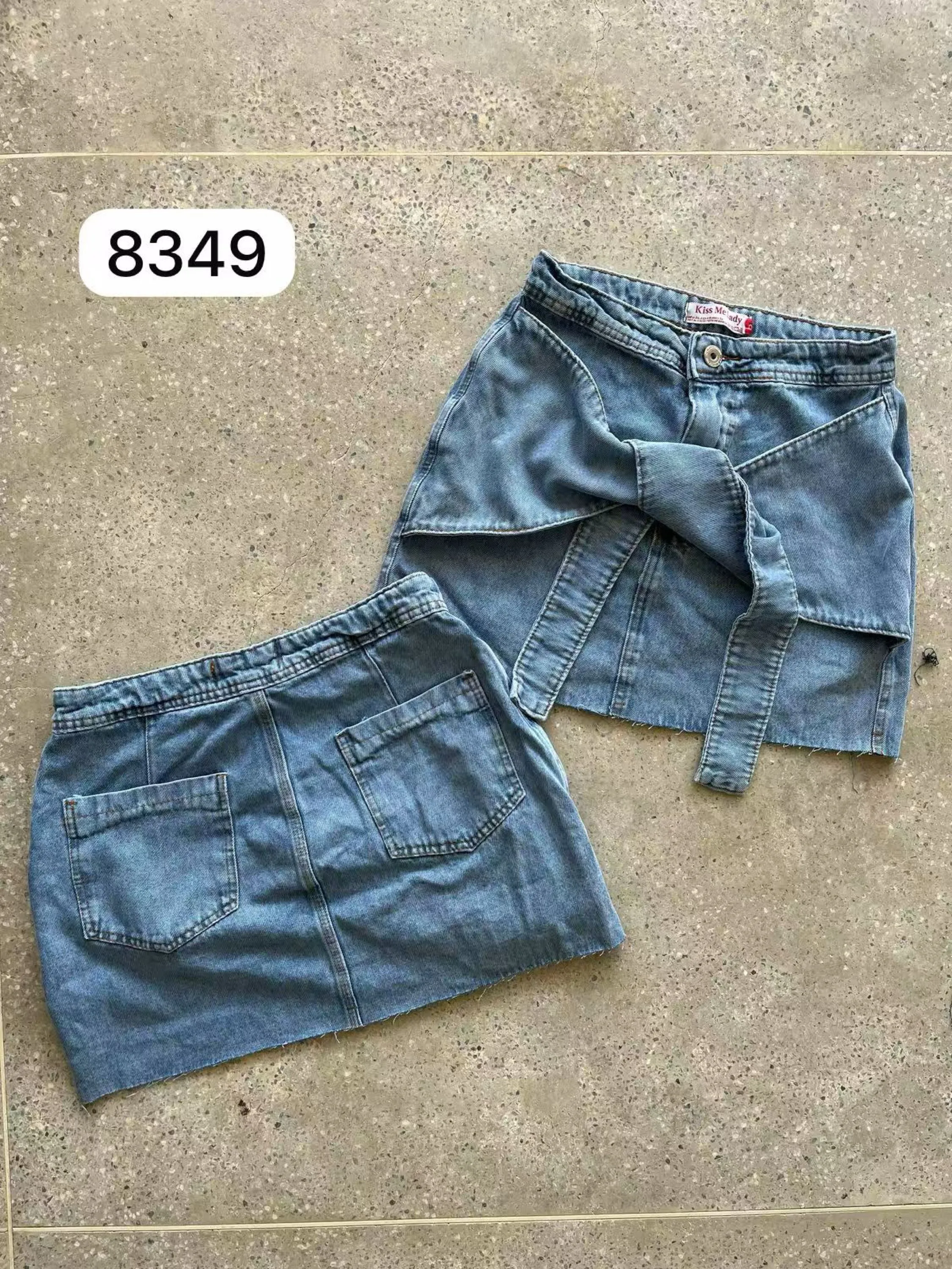 8349 #saia jeans curto feminino novo