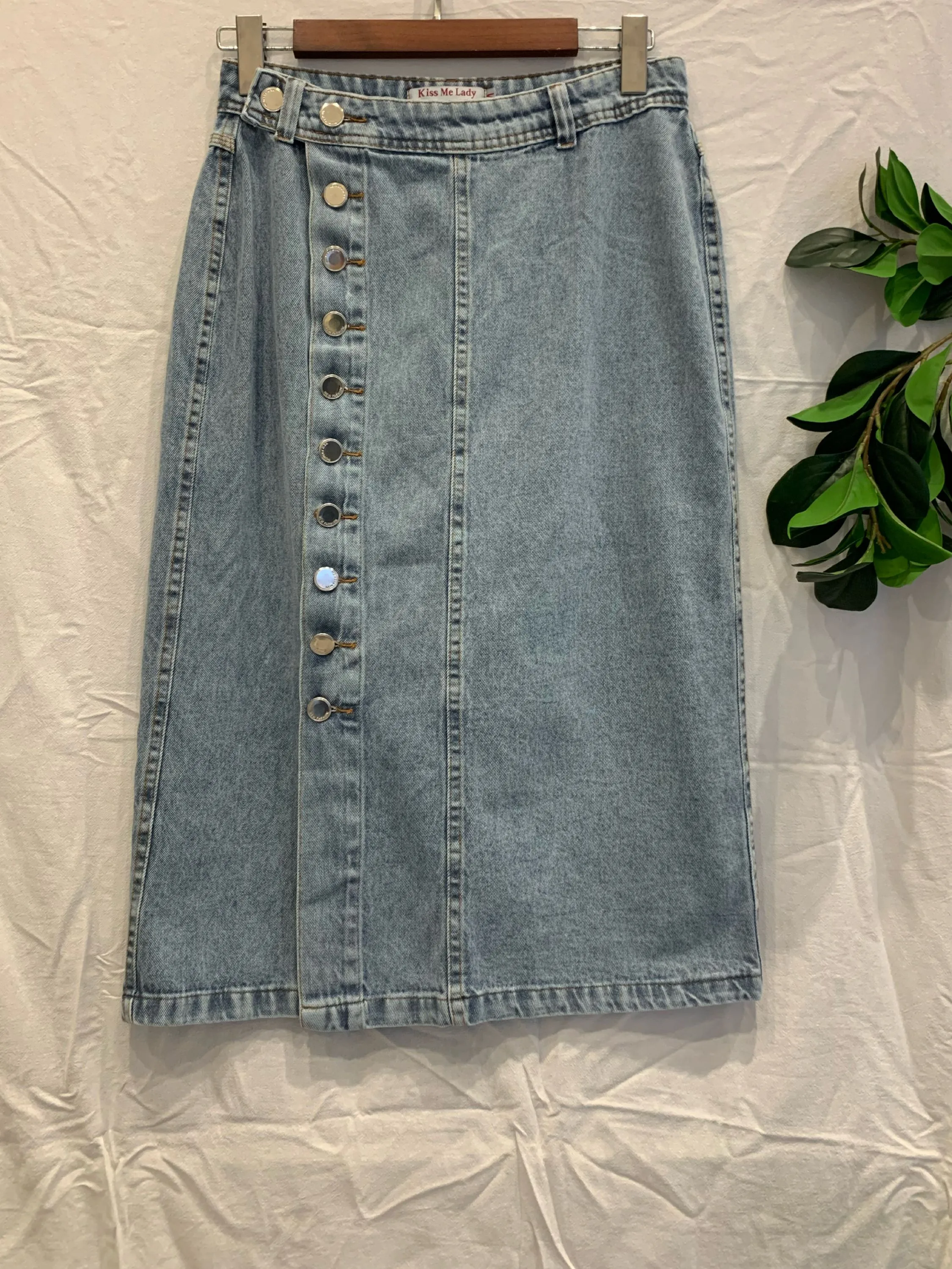 8266 saia jeans feminina saia MIDI novo