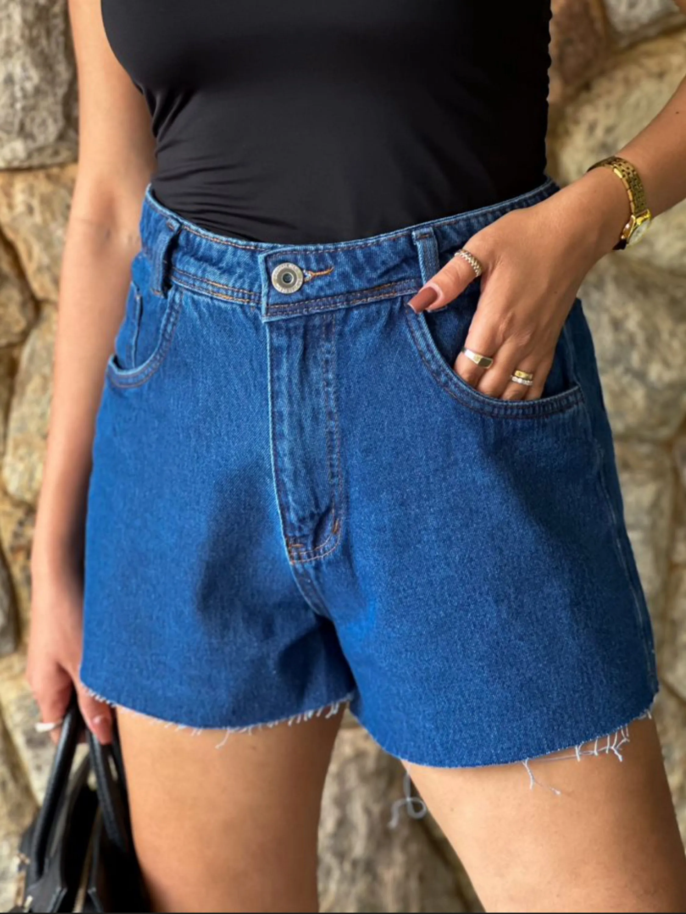 8339 escuro# short jeans feminina escuro