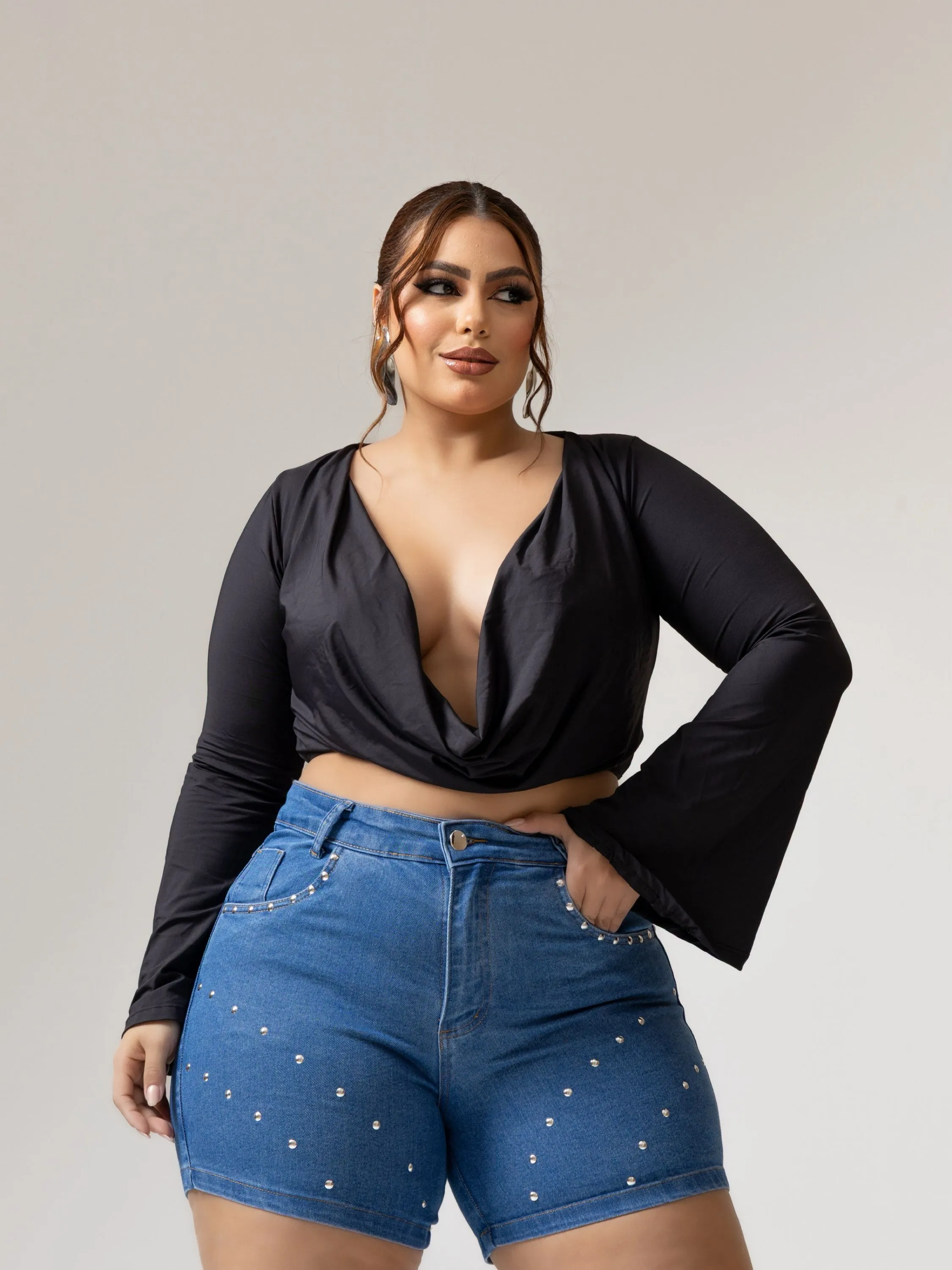 SHORT JEANS PLUS SIZE HOTFIX