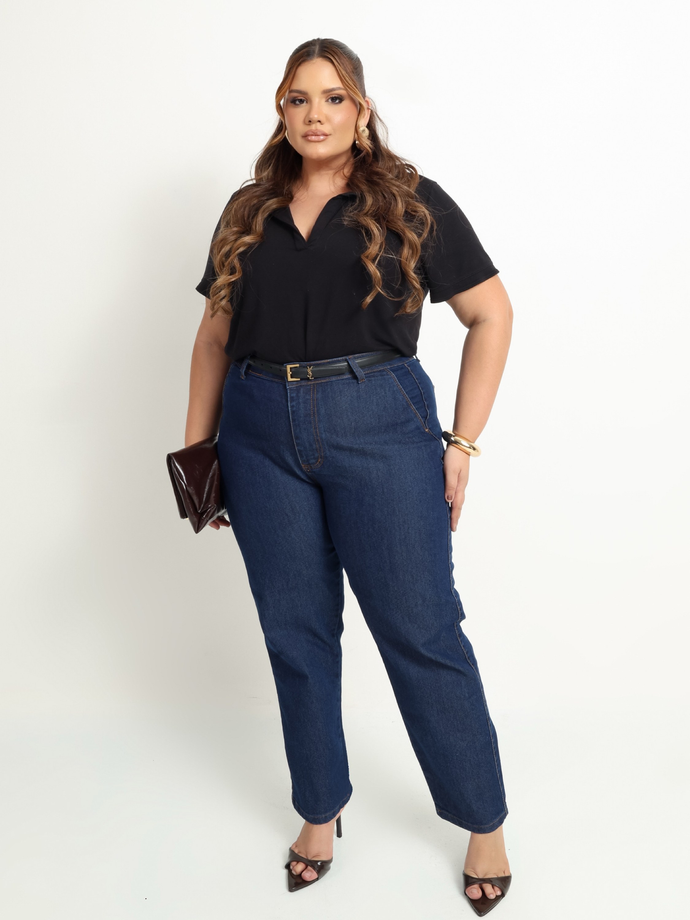 Calça Jeans Clochard Plus Size Feminina