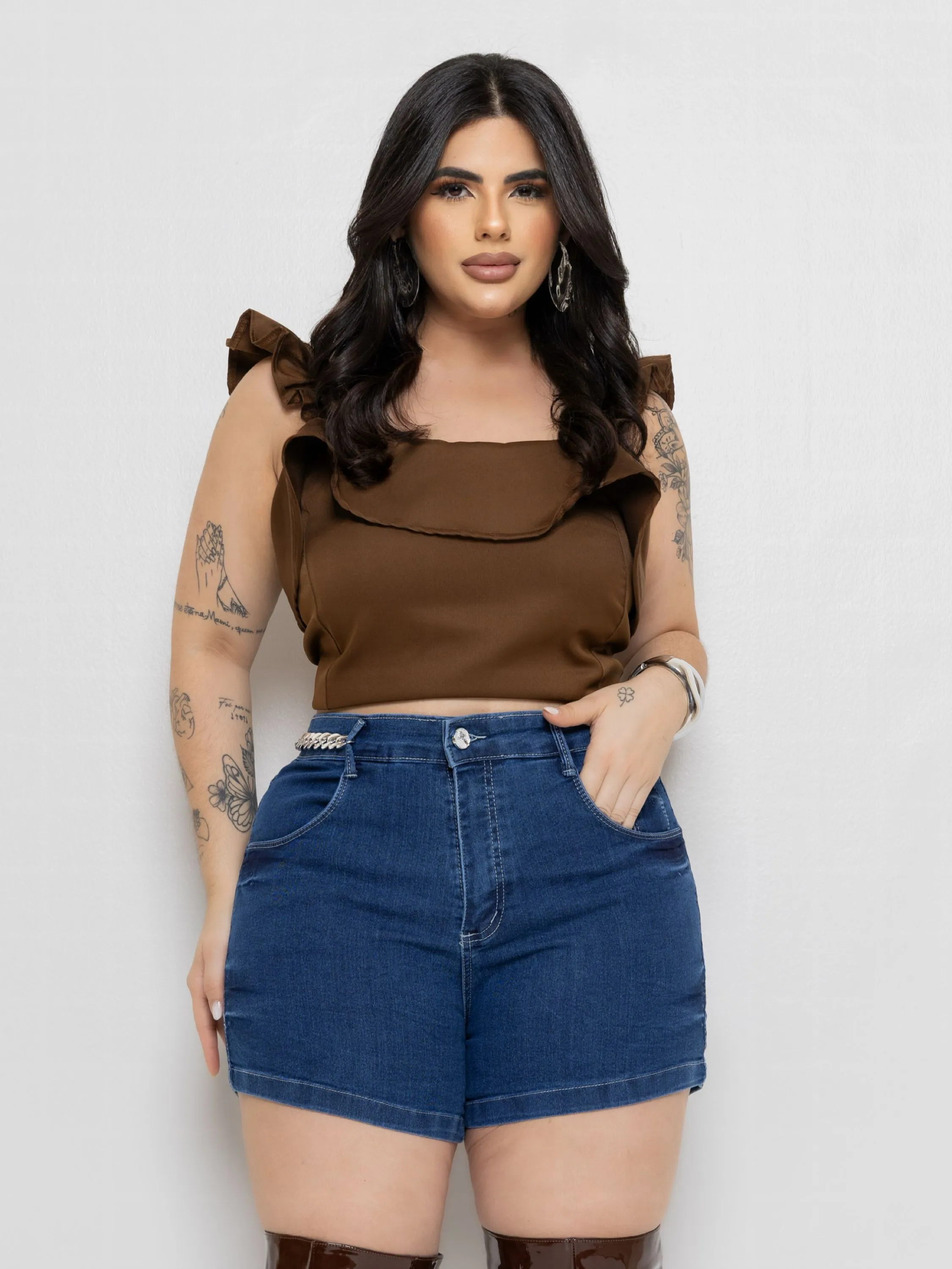 SHORT PLUS SIZE CORRENTARIA