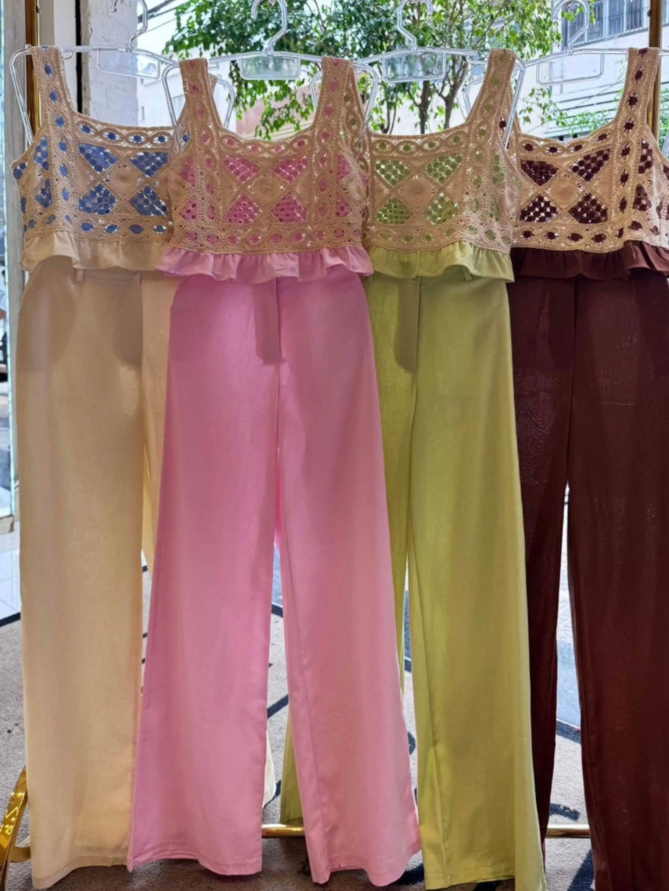 Conjunto de calça linho