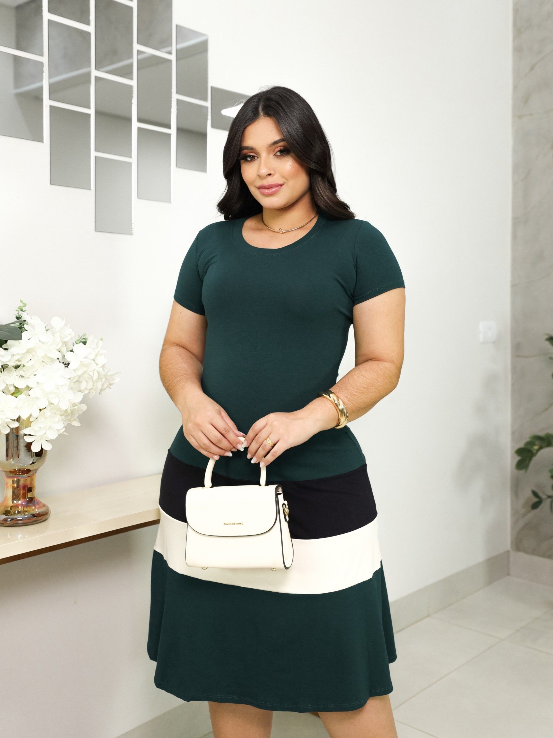 Vestido feminino 2 listras.