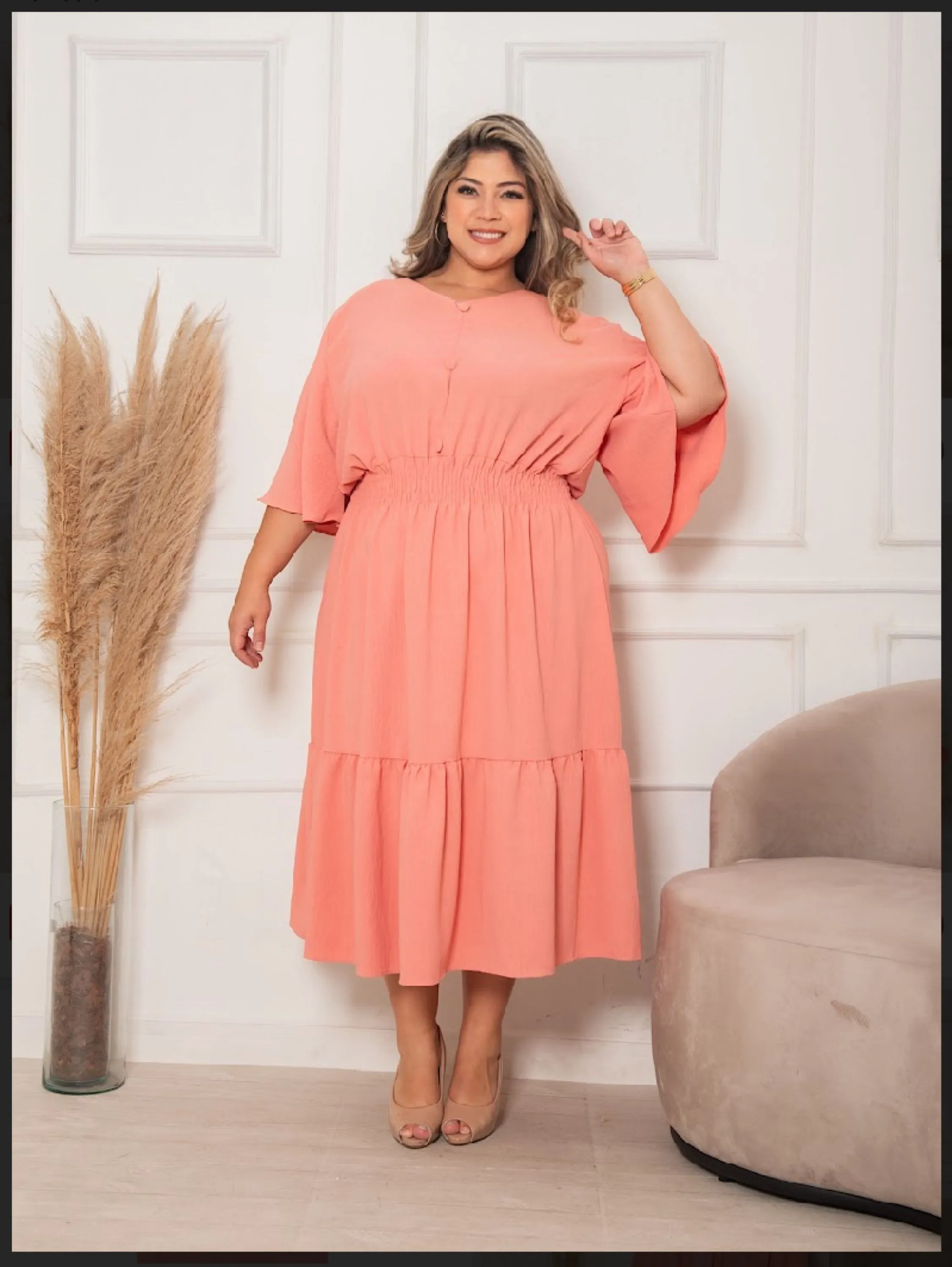 Vestido plus size de duna moda feminina (V038)